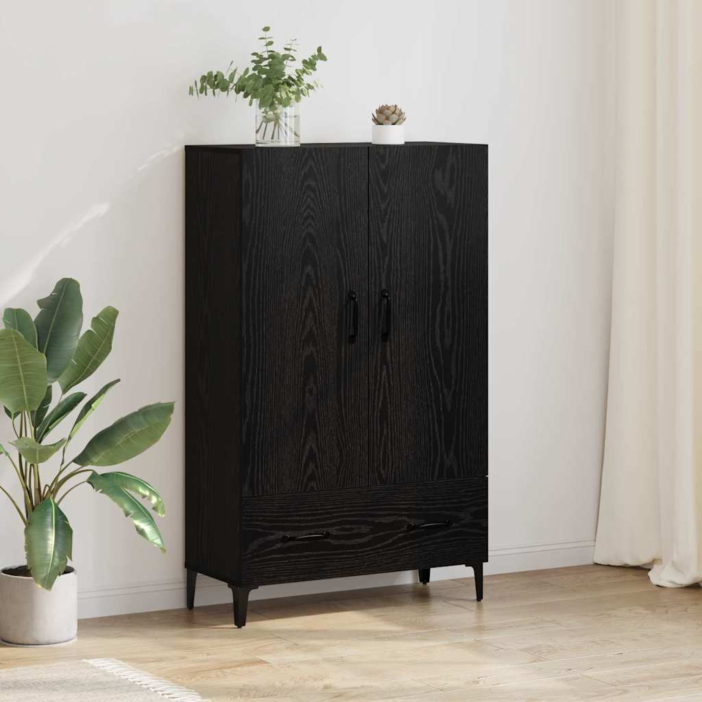 vidaXL Highboard mit Schubladen Schwarz Eichen-Optik 70 x 31 x 115 cm