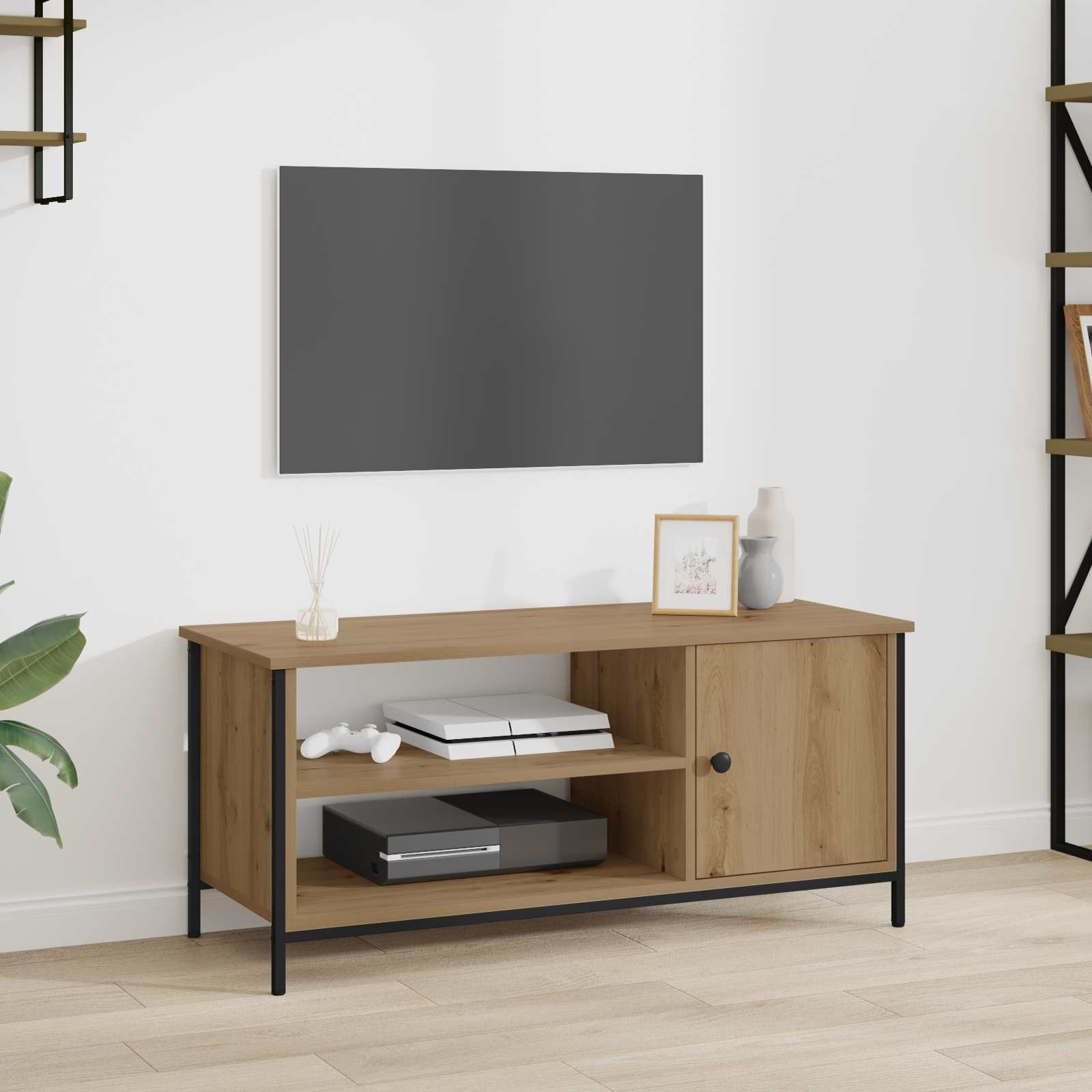 vidaXL TV-Schränk 100 x 40 x 45 cm Artisan-Eiche Holzwerkstoff