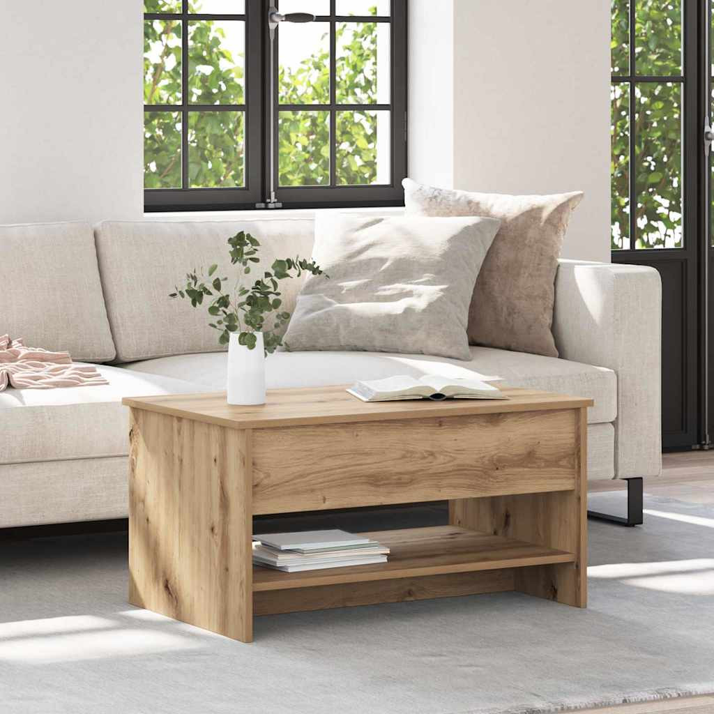vidaXL Couchtisch Artisan-Eiche 80 x 50,5 x 41,5 cm Holzwerkstoff