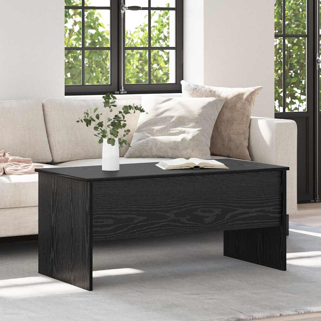 vidaXL Couchtisch Schwarz Eichen-Optik 102 x 50,5 x 46,5 cm