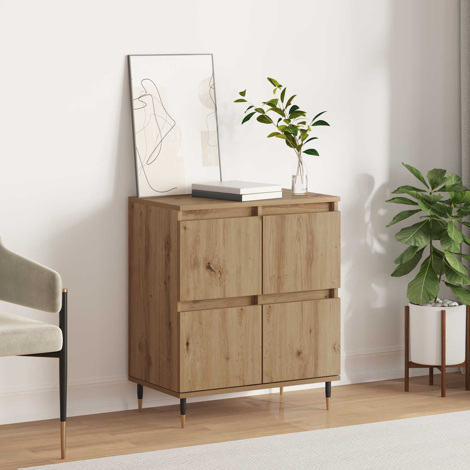 vidaXL Sideboard Artisan-Eiche 60 x 35 x 70 cm