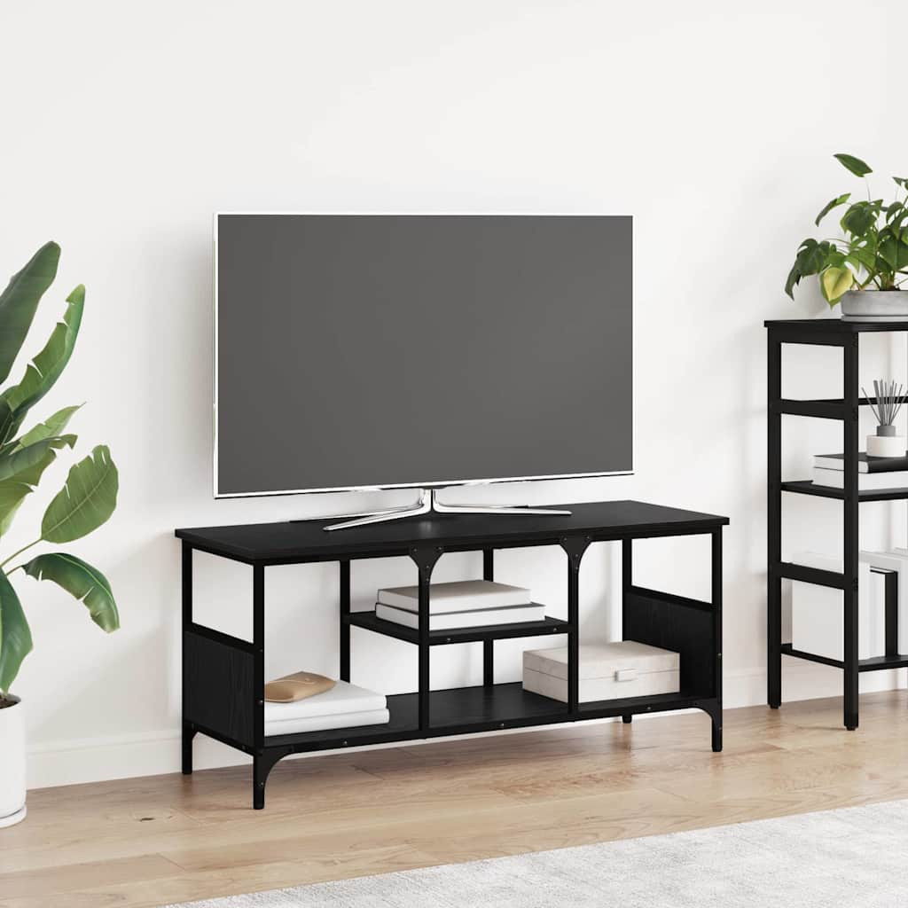 vidaXL TV-Schränk Schwarz Eichen-Optik 100 x 35 x 45 cm