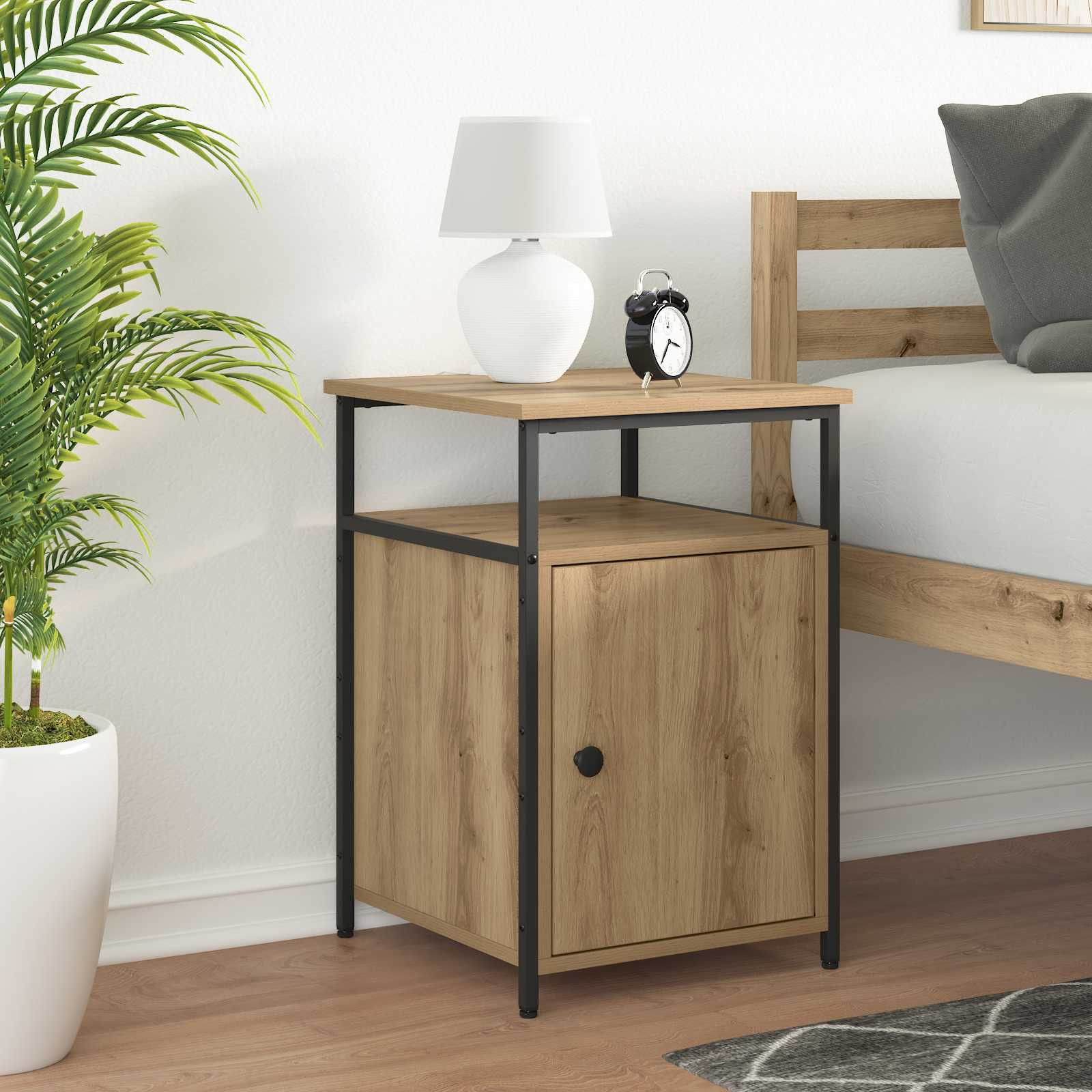 vidaXL Nachttisch 2 Stk. Artisan-Eiche Holzwerkstoff