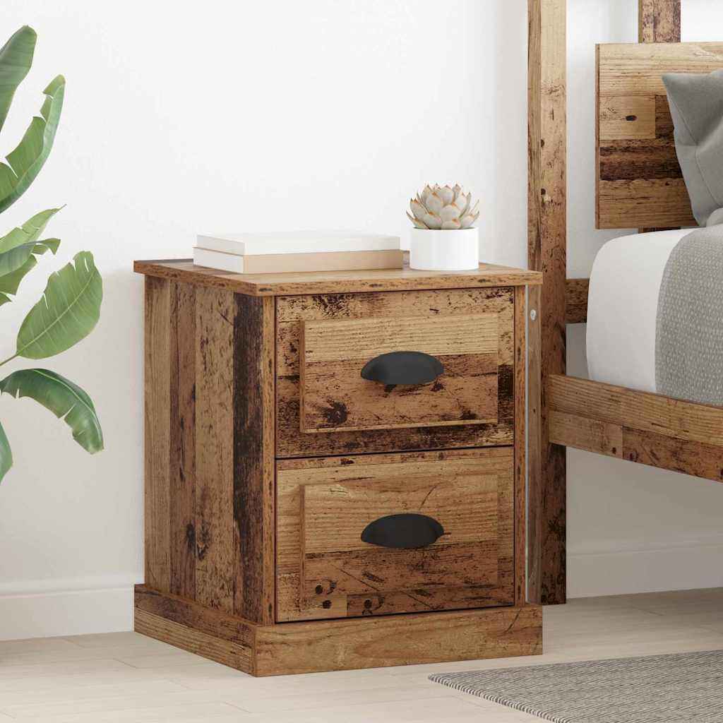 vidaXL Nachttisch 2 pcs Altholz 39 x 39 x 47,5 cm Holzwerkstoff