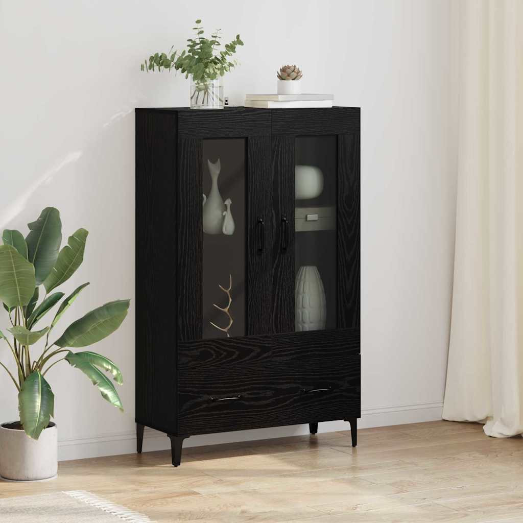vidaXL Highboard mit Schubladen Schwarz Eichen-Optik 70 x 31 x 115 cm