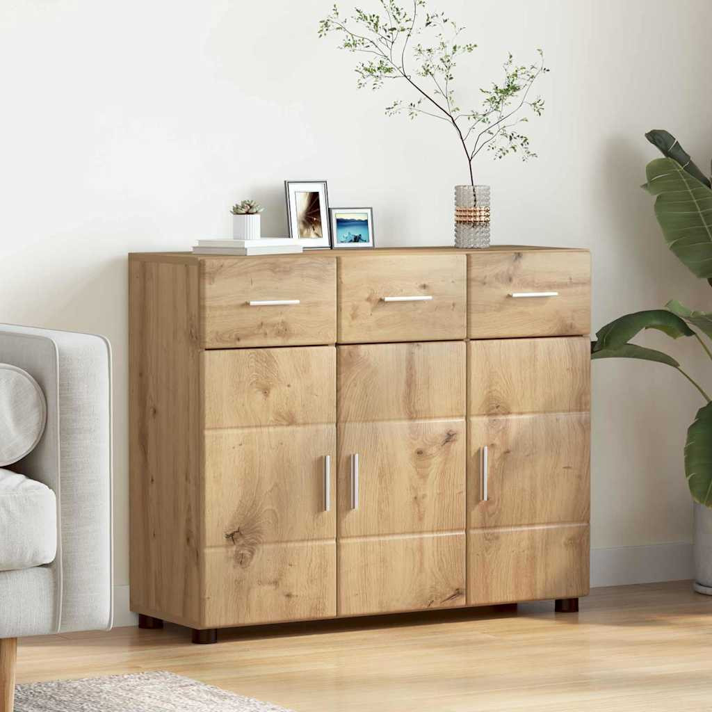 vidaXL Sideboard FLORIN 88,5 x 30,5 x 73 cm Artisan-Eiche