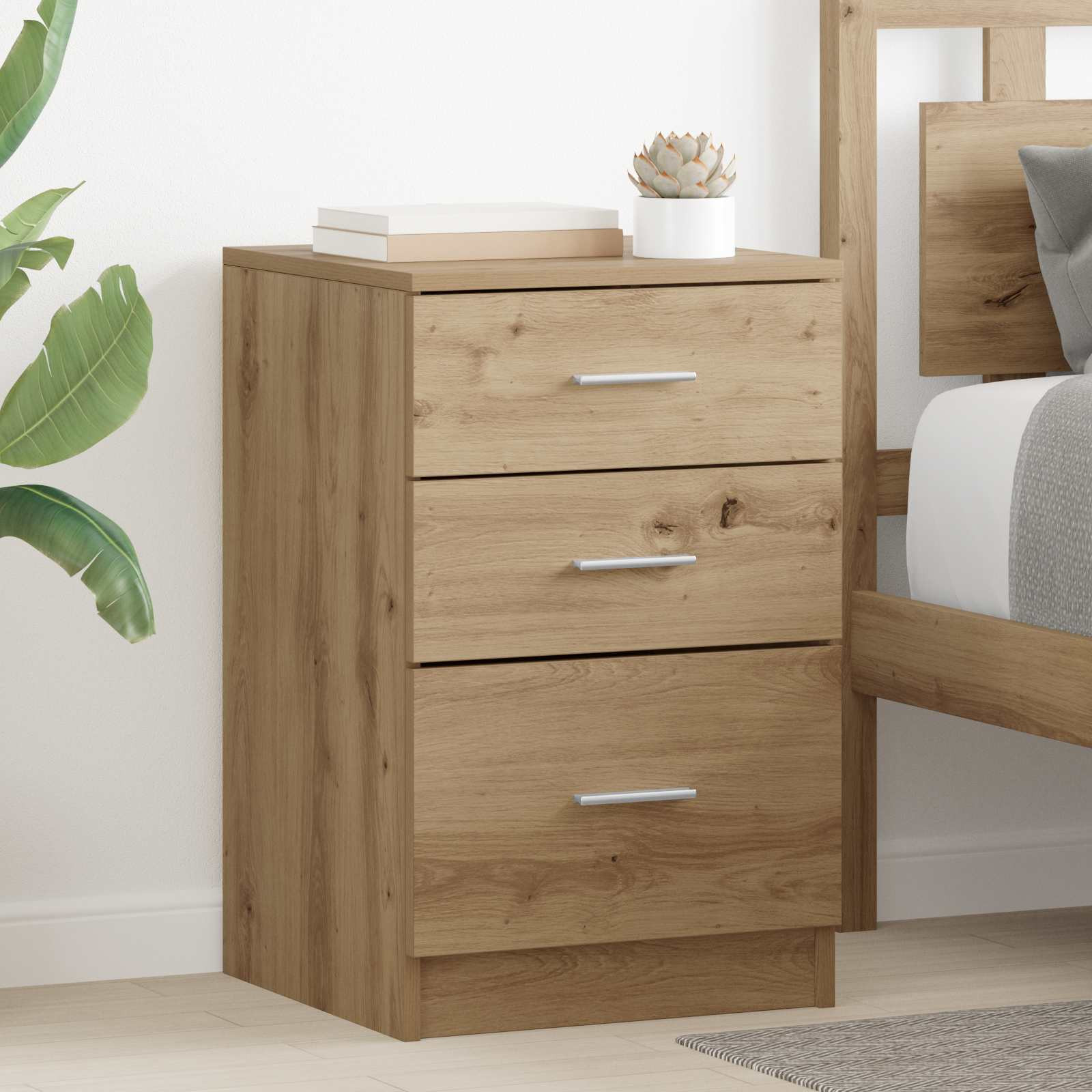 vidaXL Nachttisch Artisan-Eiche 40 x 40 x 63 cm Holzwerkstoff
