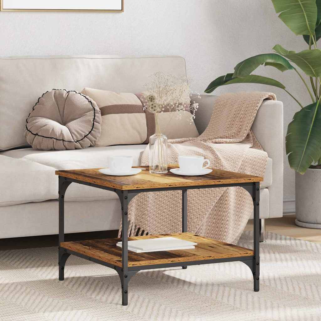 vidaXL Couchtisch Altholz 55 x 55 x 40 cm Holzwerkstoff