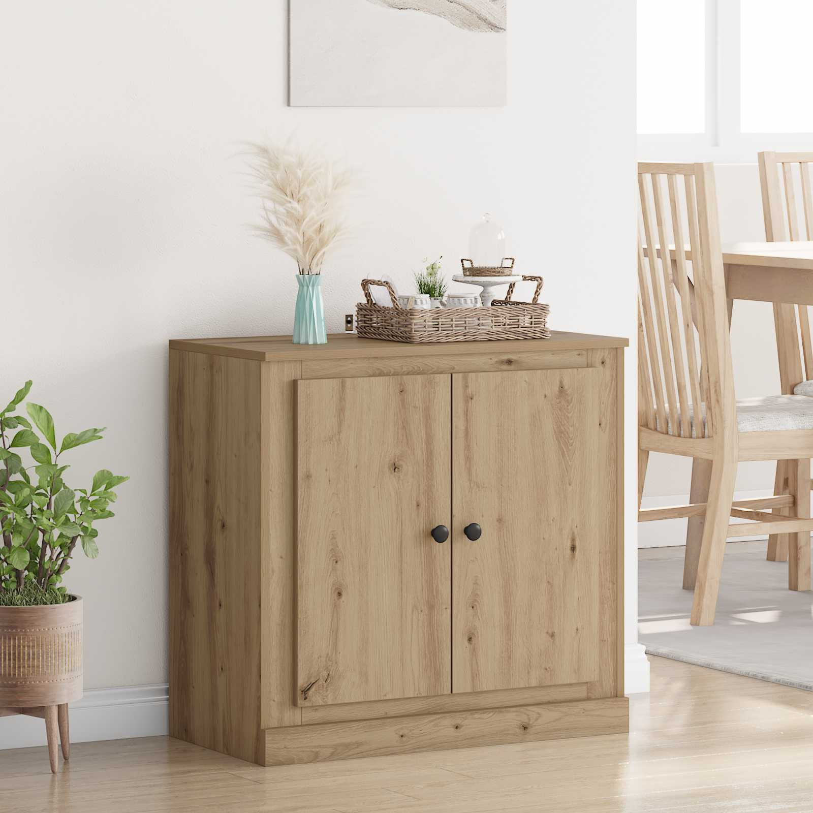 vidaXL Sideboard 70 x 35,5 x 67,5 cm Artisan-Eiche Holzwerkstoff