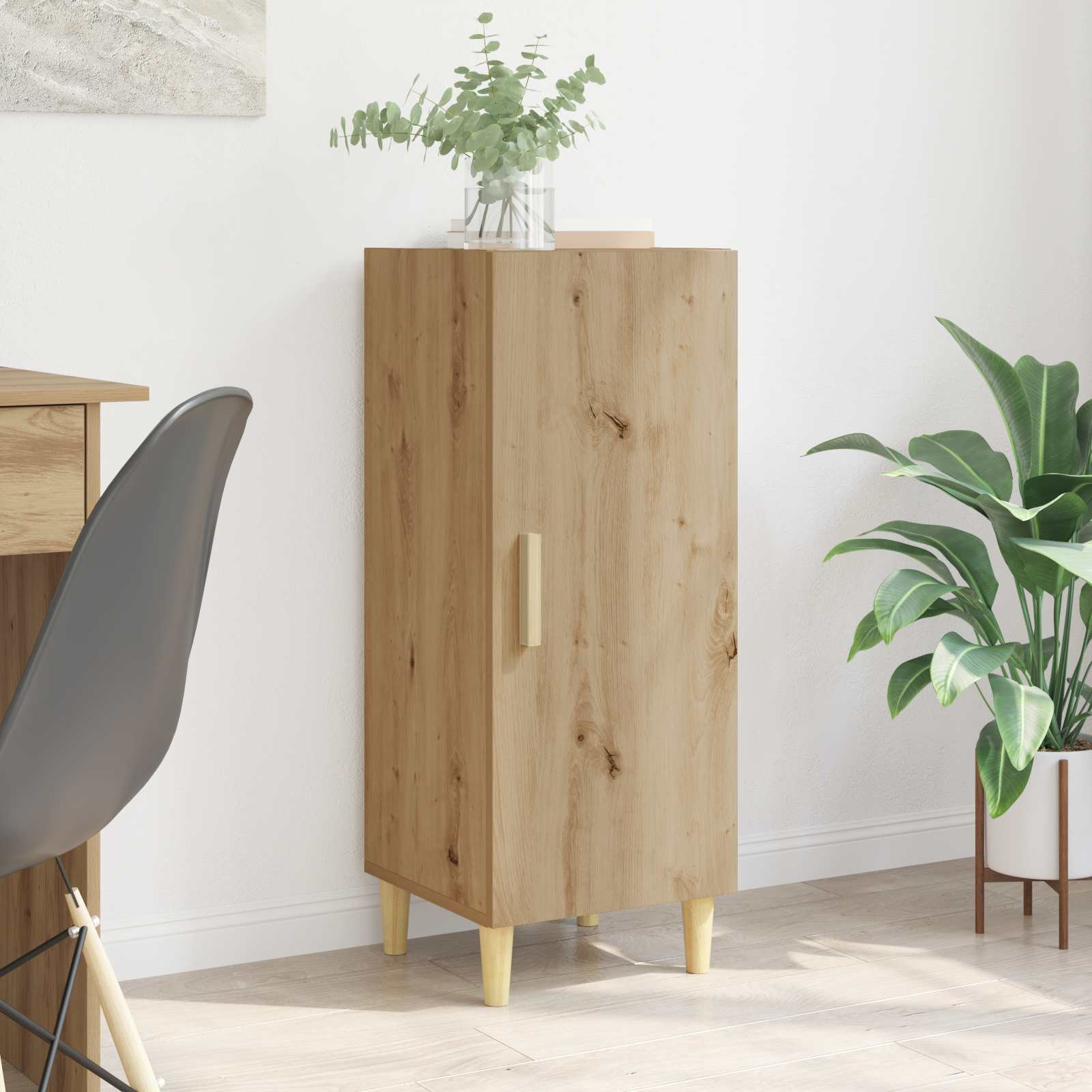 vidaXL Sideboard Artisan-Eiche 34,5 x 34 x 90 cm Holzwerkstoff