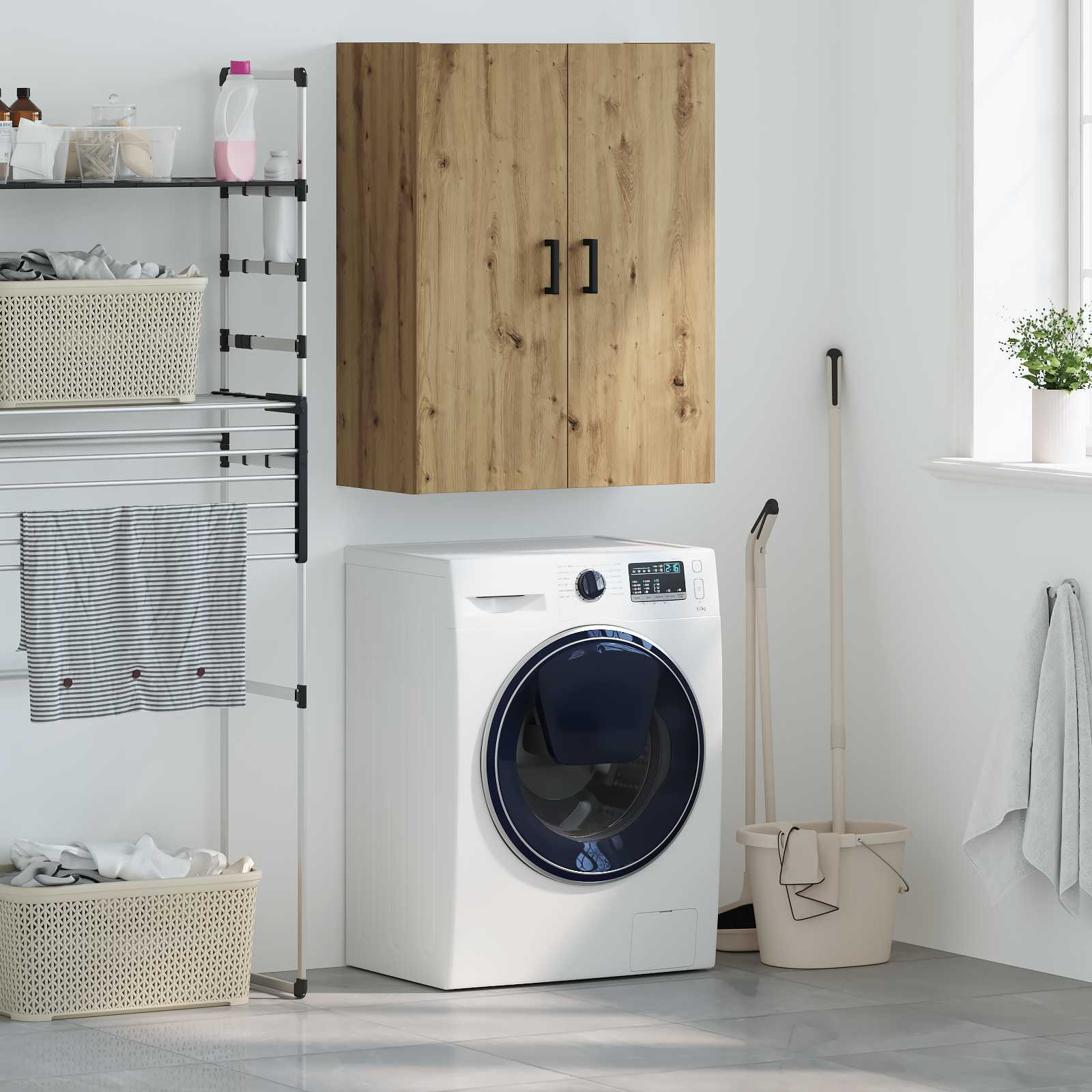 vidaXL Wandschrank Artisan-Eiche 69,5 x 34 x 90 cm Holzwerkstoff
