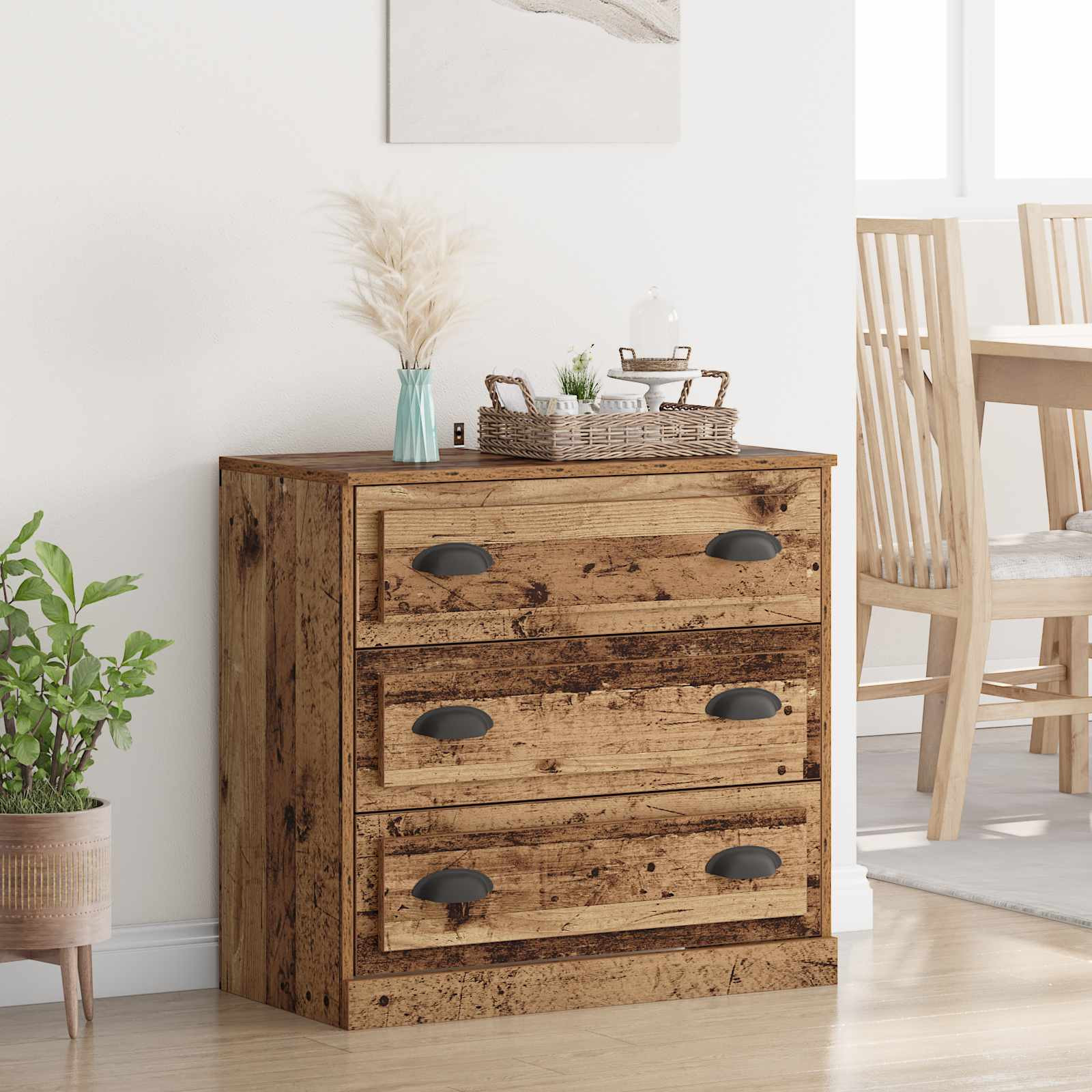 vidaXL Sideboard Altholz 70 x 35,5 x 67,5 cm Holzwerkstoff