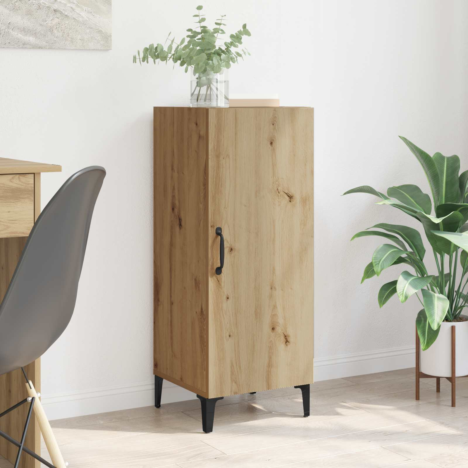 vidaXL Sideboard Artisan-Eiche 34,5 x 34 x 90 cm Holzwerkstoff