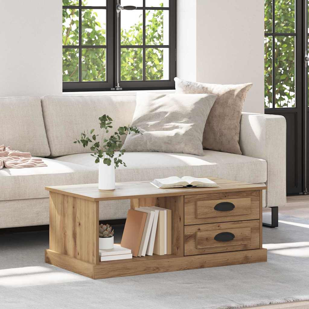 vidaXL Couchtisch Artisan-Eiche 90 x 50 x 35 cm Holzwerkstoff