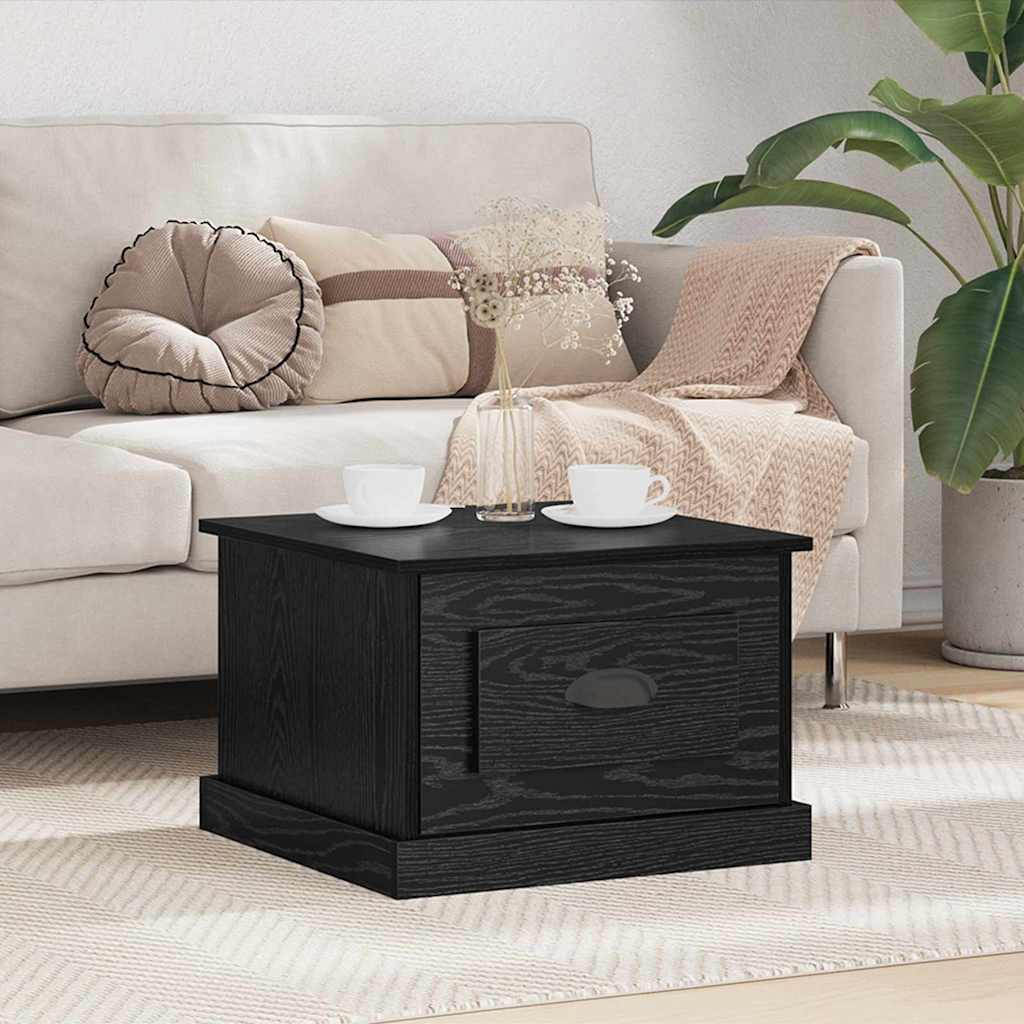 vidaXL Couchtisch Schwarz Eichen-Optik 50 x 50 x 35 cm Holzwerkstoff