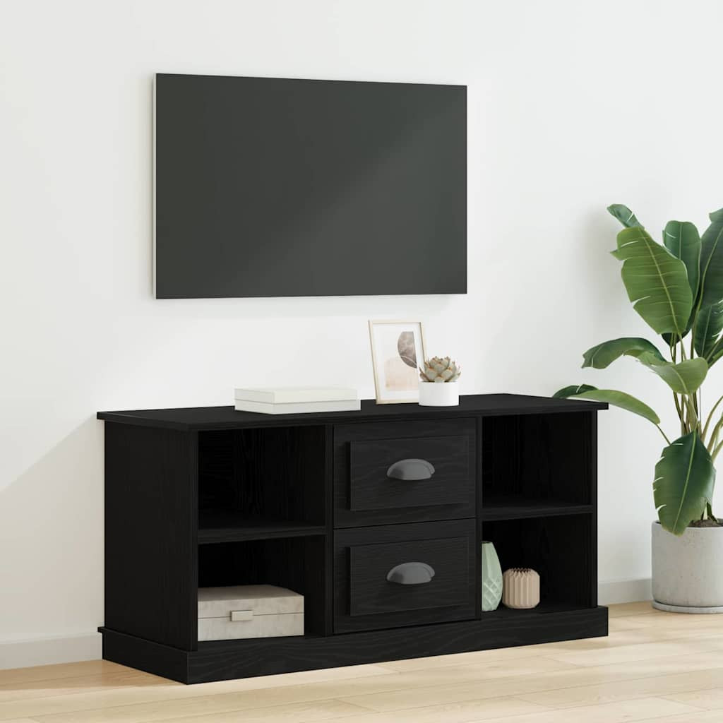 vidaXL TV-Schränk Schwarz Eichen-Optik 99,5 x 35,5 x 48 cm