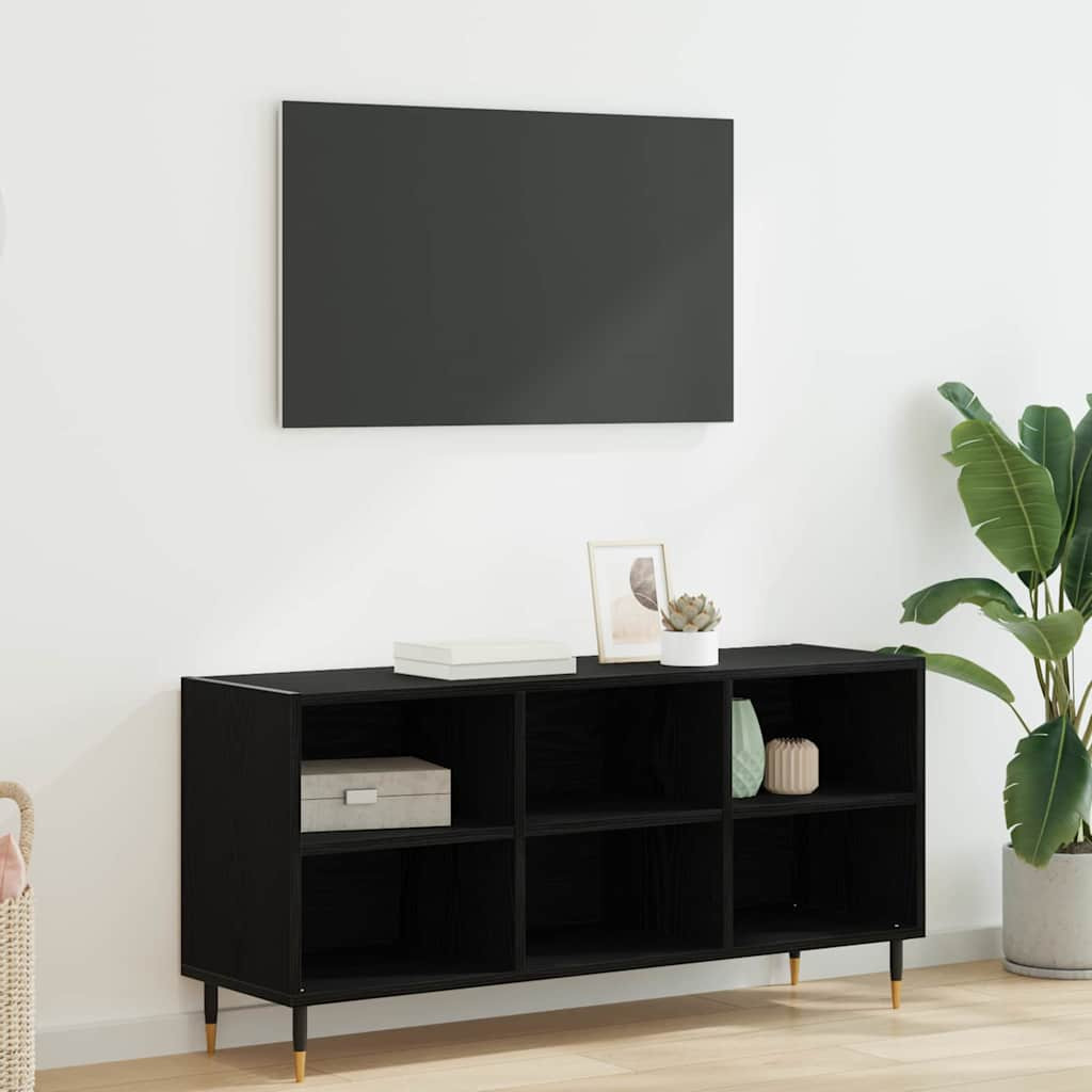 vidaXL TV-Schränk Schwarz Eichen-Optik 103,5 x 30 x 50 cm