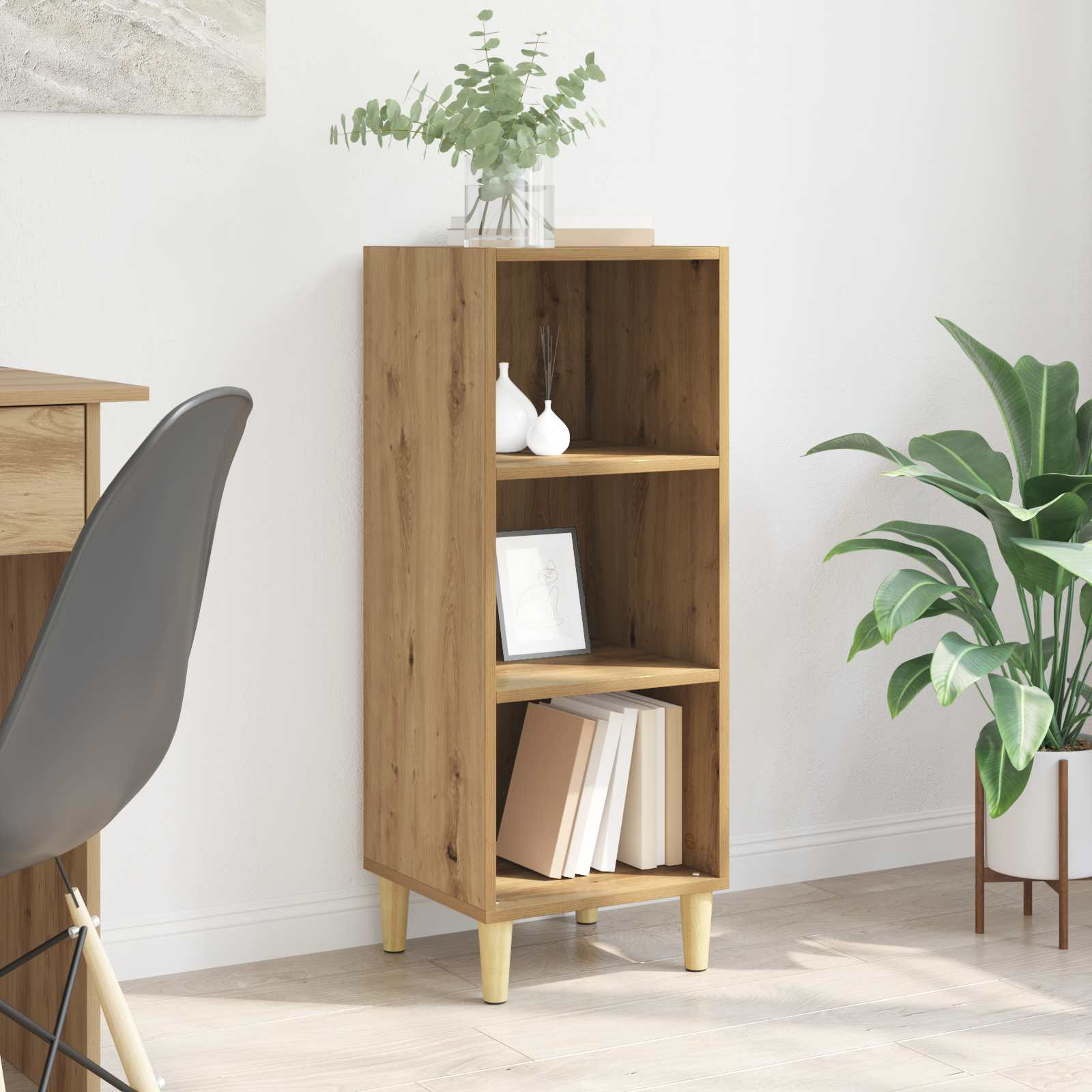 vidaXL Sideboard Artisan-Eiche 34,5 x 32,5 x 90 cm Holzwerkstoff
