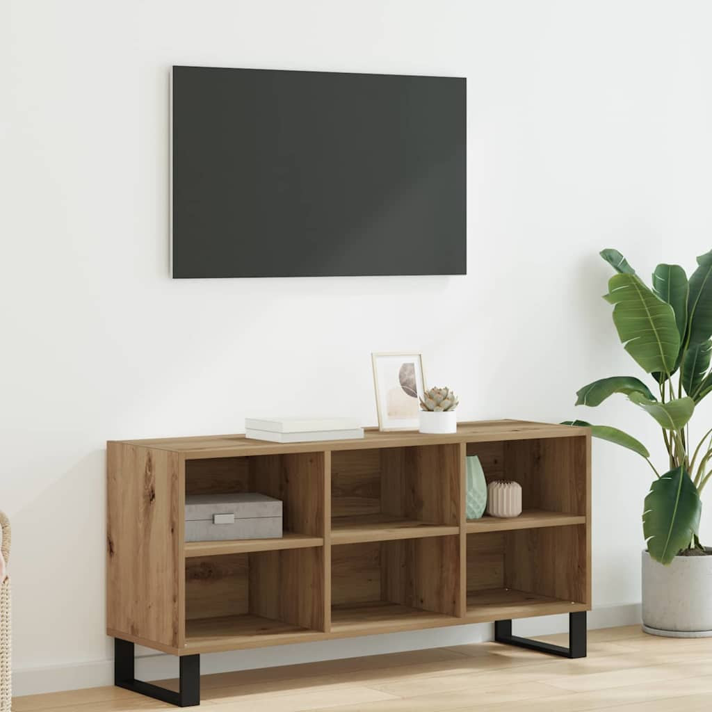 vidaXL TV-Schränk 103,5 x 30 x 50 cm Artisan-Eiche Holzwerkstoff