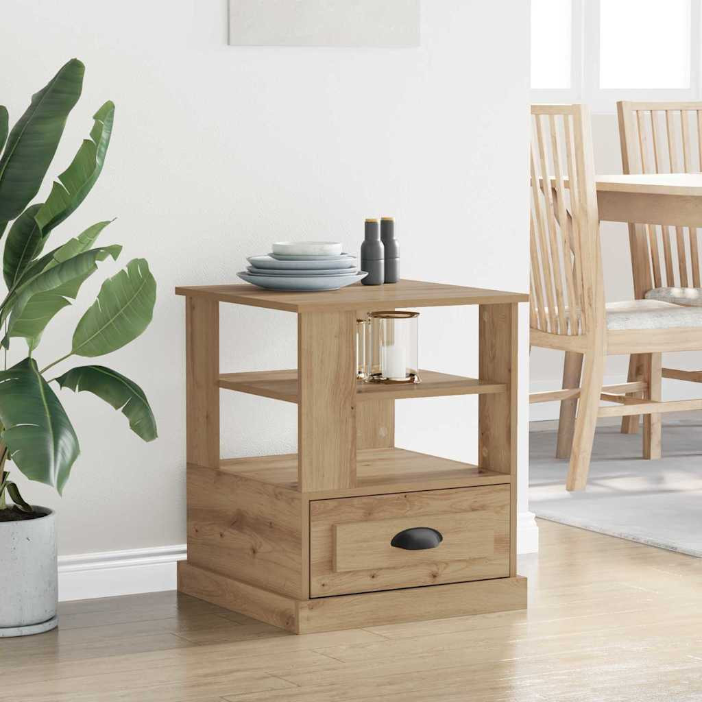 vidaXL Nachttisch Artisan-Eiche 50 x 50 x 60 cm Holzwerkstoff