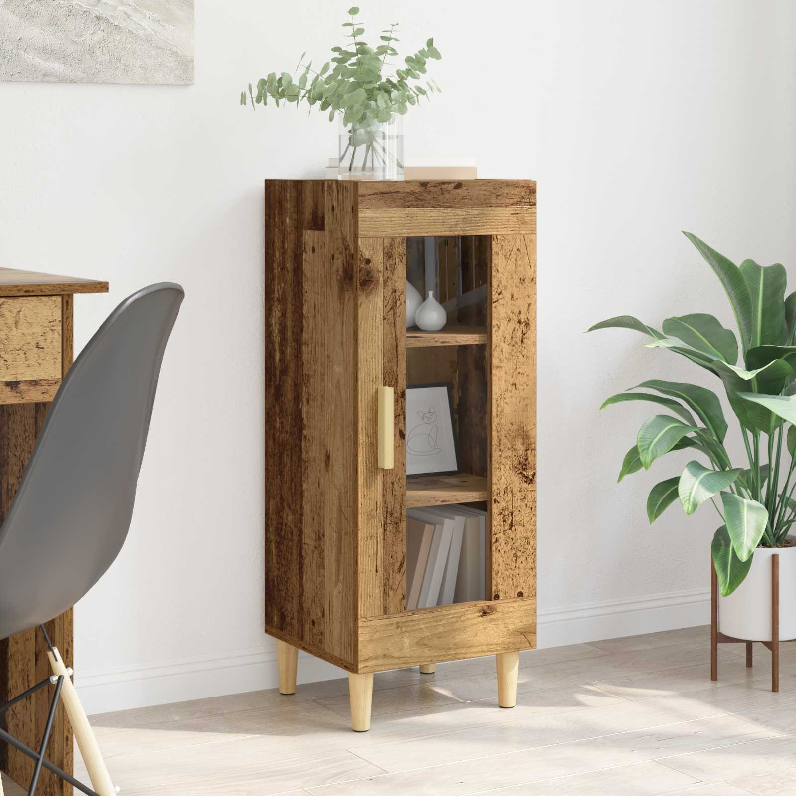vidaXL Sideboard Altholz 34,5 x 32,5 x 90 cm Holzwerkstoff