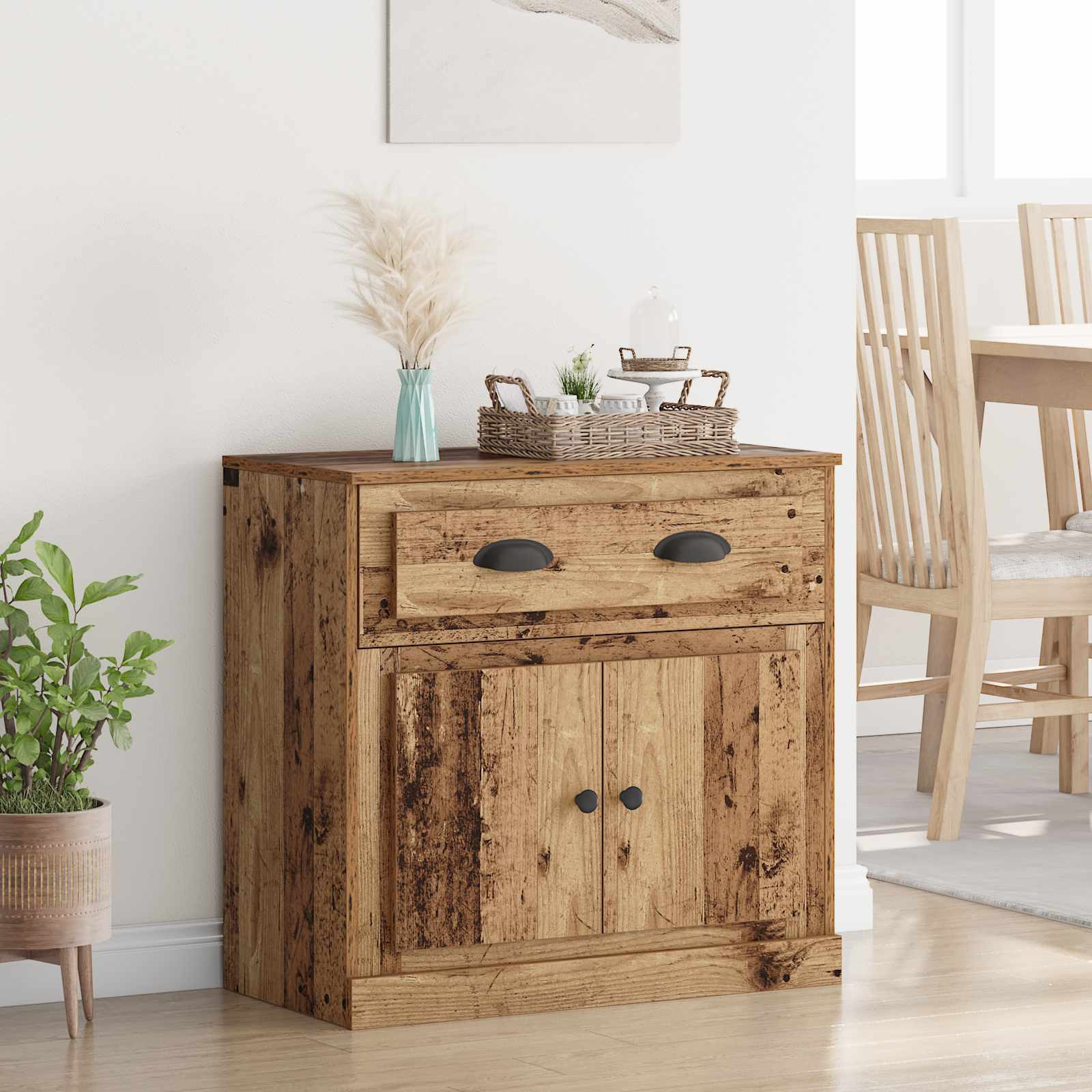 vidaXL Highboard Altholz 70 x 35,5 x 67,5 cm Holzwerkstoff