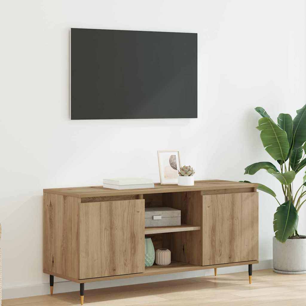 vidaXL TV-Schränk 104 x 35 x 50 cm Artisan-Eiche Holzwerkstoff
