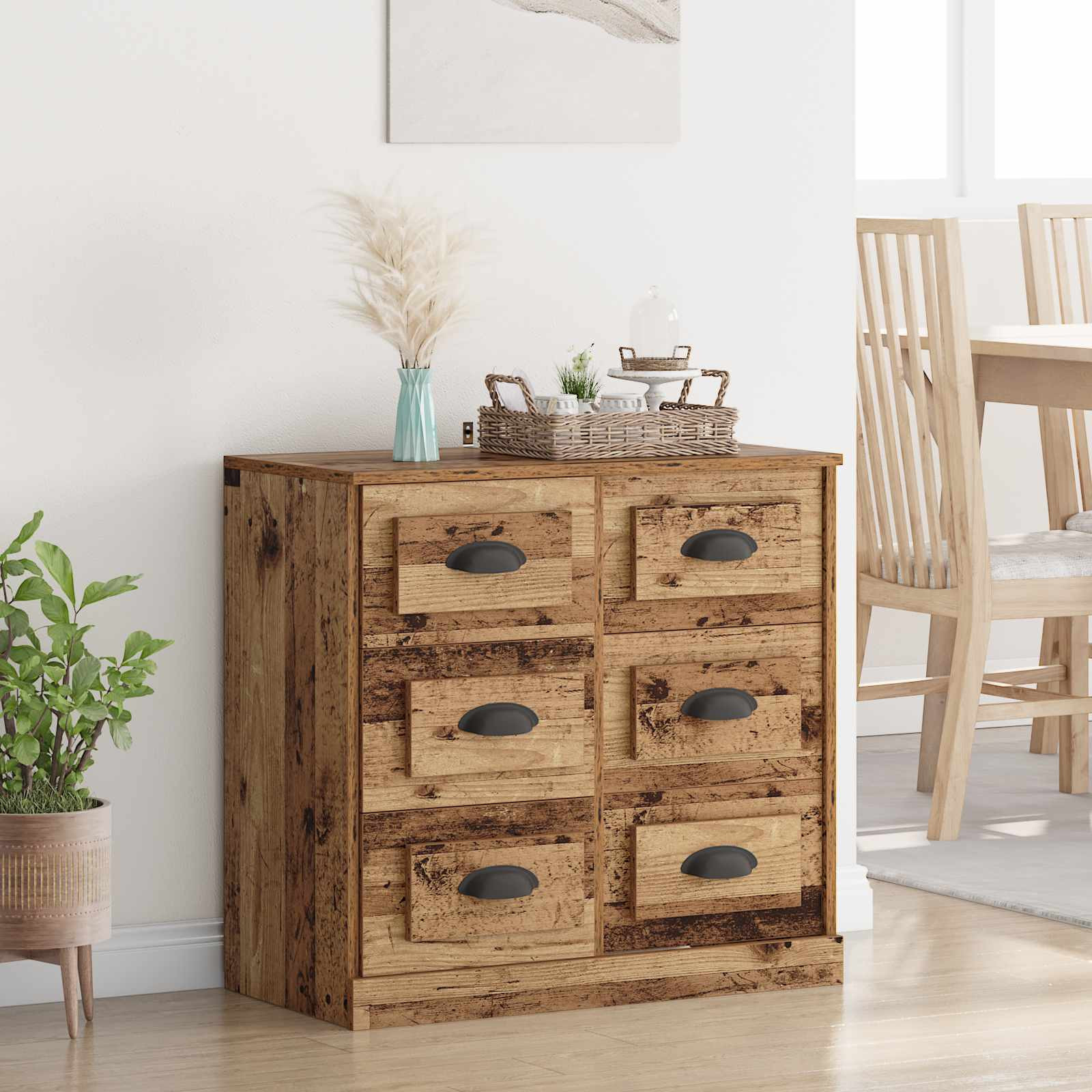 vidaXL Sideboard Altholz 70 x 35,5 x 67,5 cm Holzwerkstoff