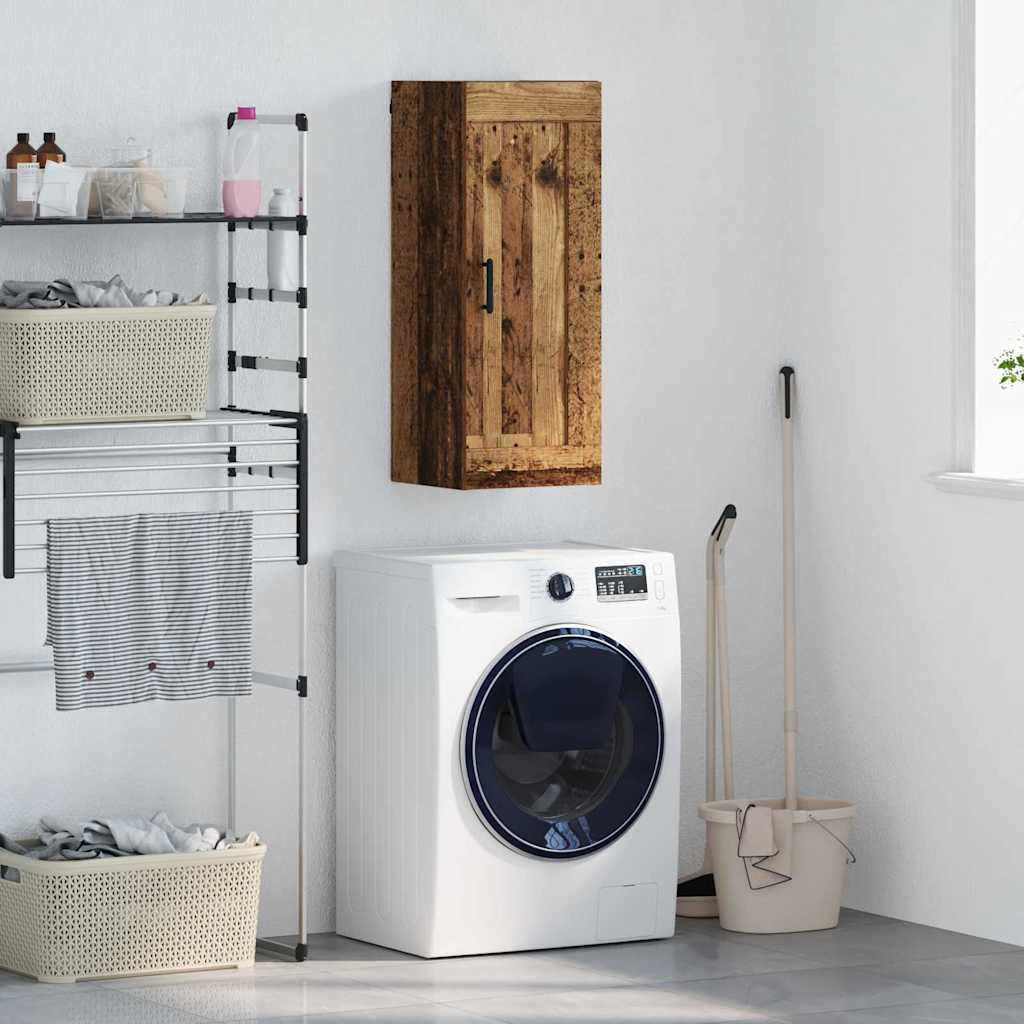 vidaXL Wandschrank Altholz 34,5 x 34 x 90 cm Holzwerkstoff