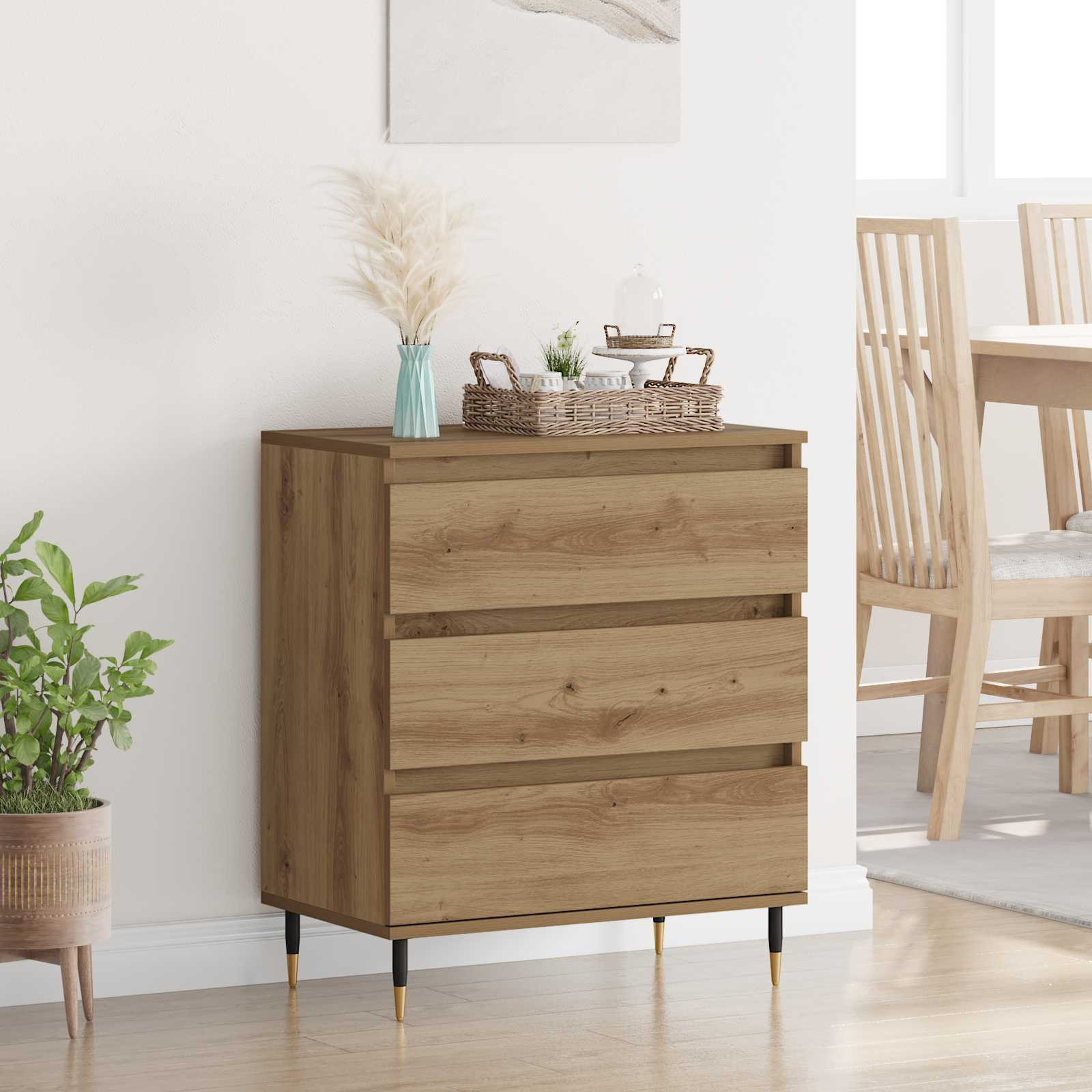 vidaXL Sideboard Artisan-Eiche 60 x 35 x 70 cm Holzwerkstoff