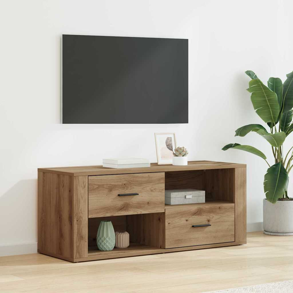 vidaXL TV-Schränk 100 x 35 x 40 cm Artisan-Eiche Holzwerkstoff