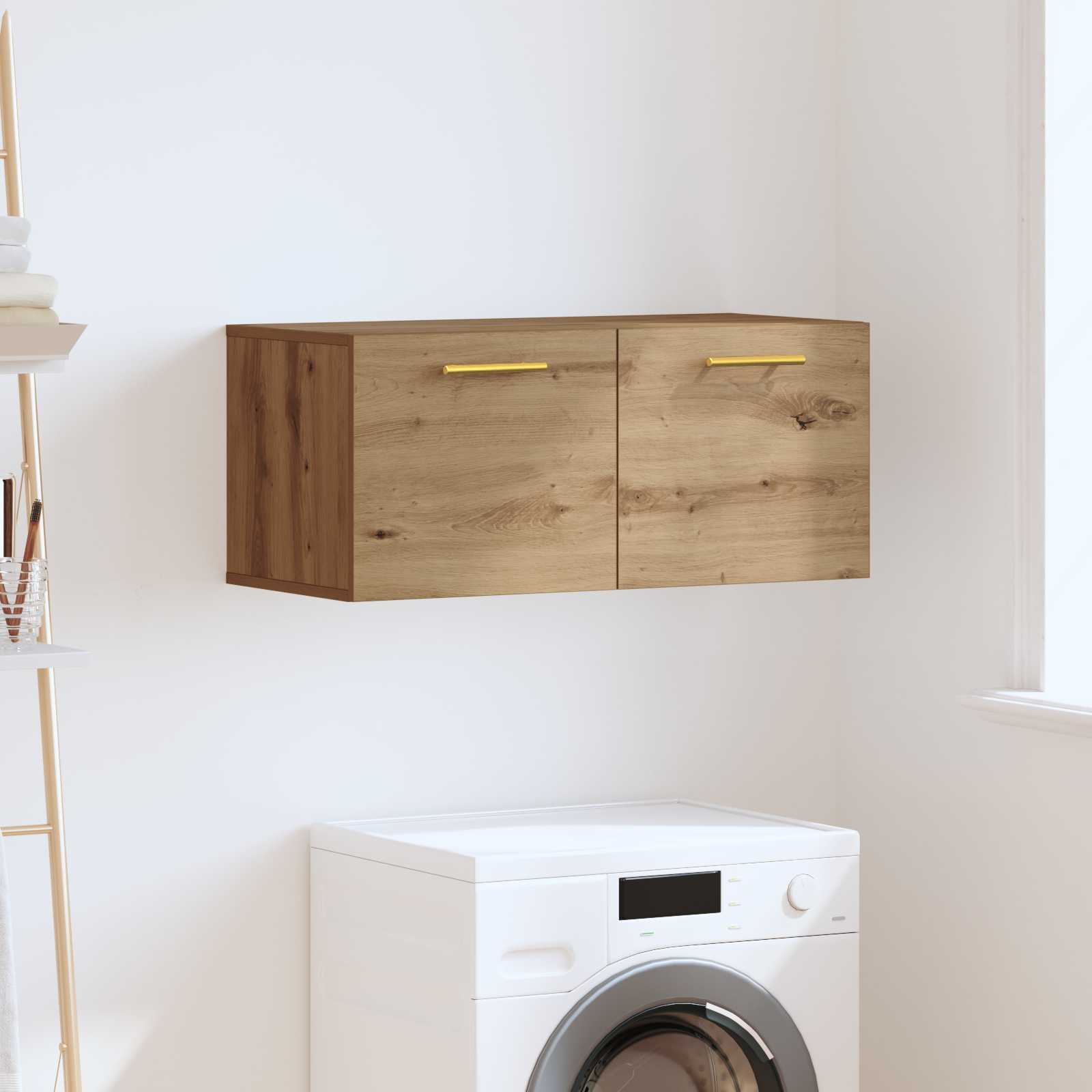 vidaXL Wandschrank 80 x 36.5 x 35 cm Holzwerkstoff Artisan-Eiche