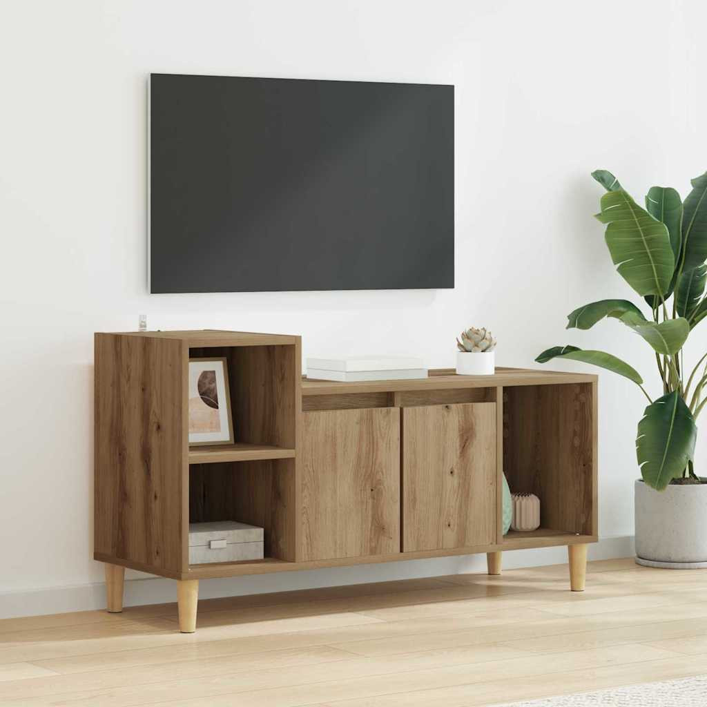 vidaXL TV-Schränk 100 x 35 x 55 cm Artisan-Eiche Holzwerkstoff