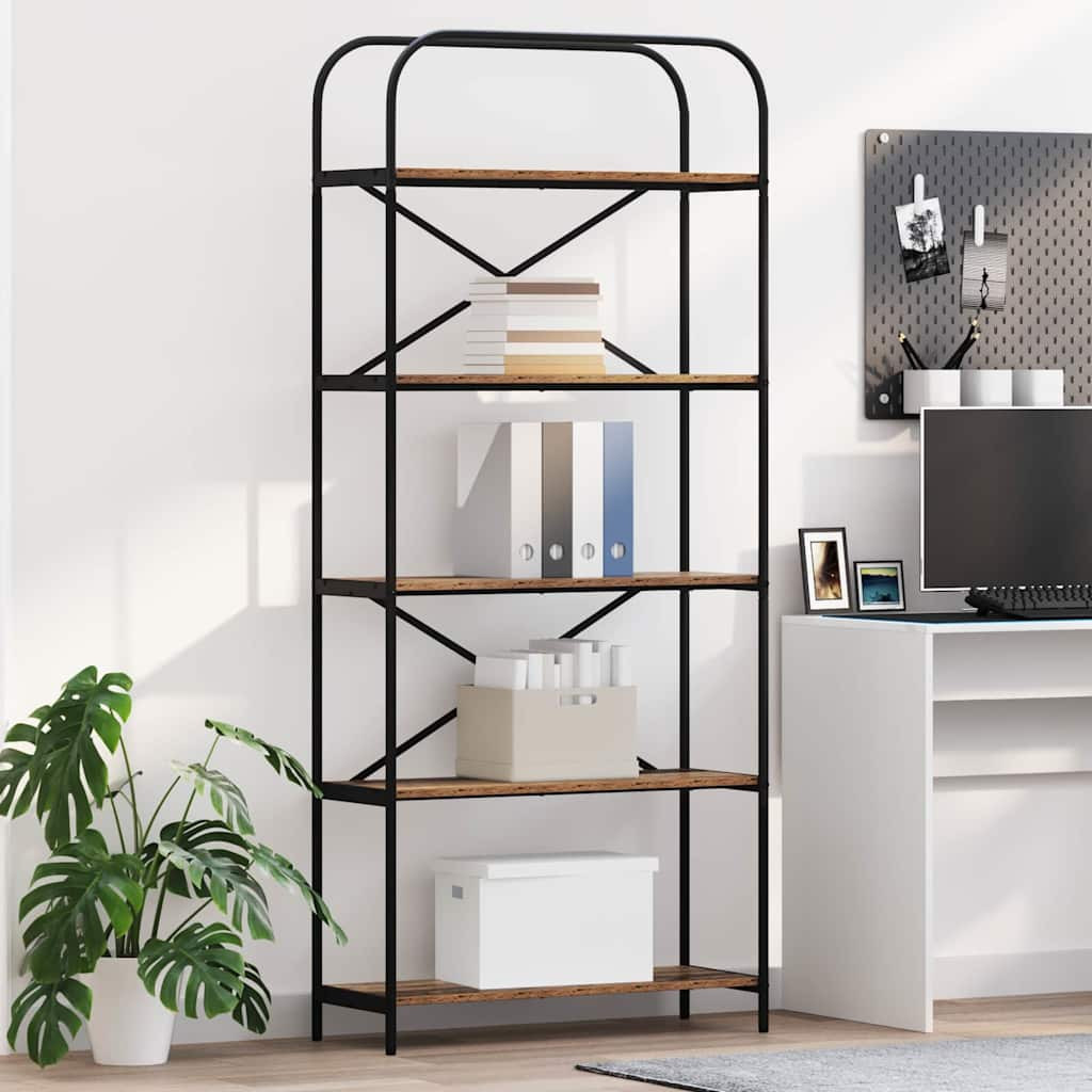 vidaXL Bücherregal Altholz 80 x 30 x 183 cm Holzwerkstoff