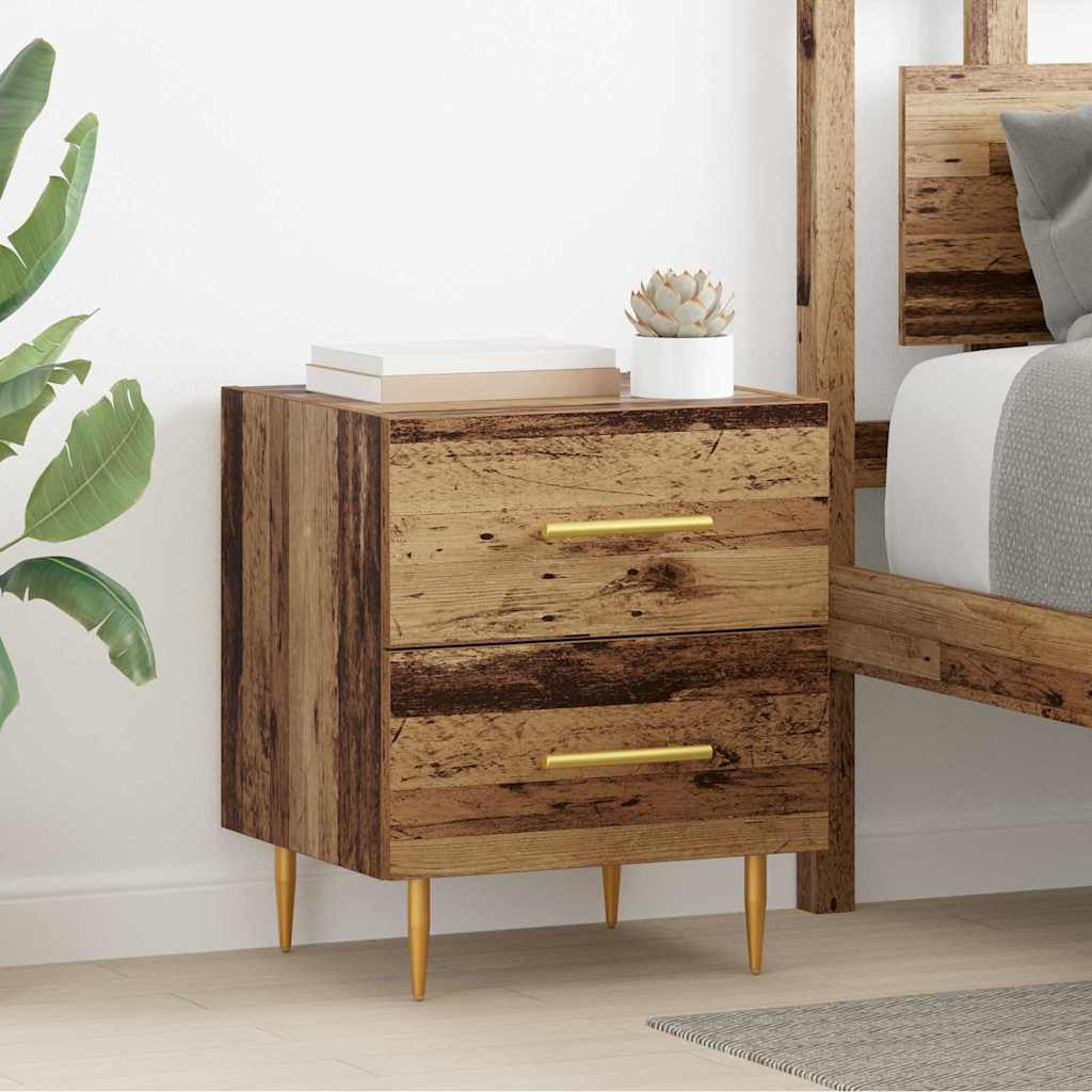 vidaXL Nachttisch 2 pcs Altholz 40 x 35 x 47,5 cm Holzwerkstoff