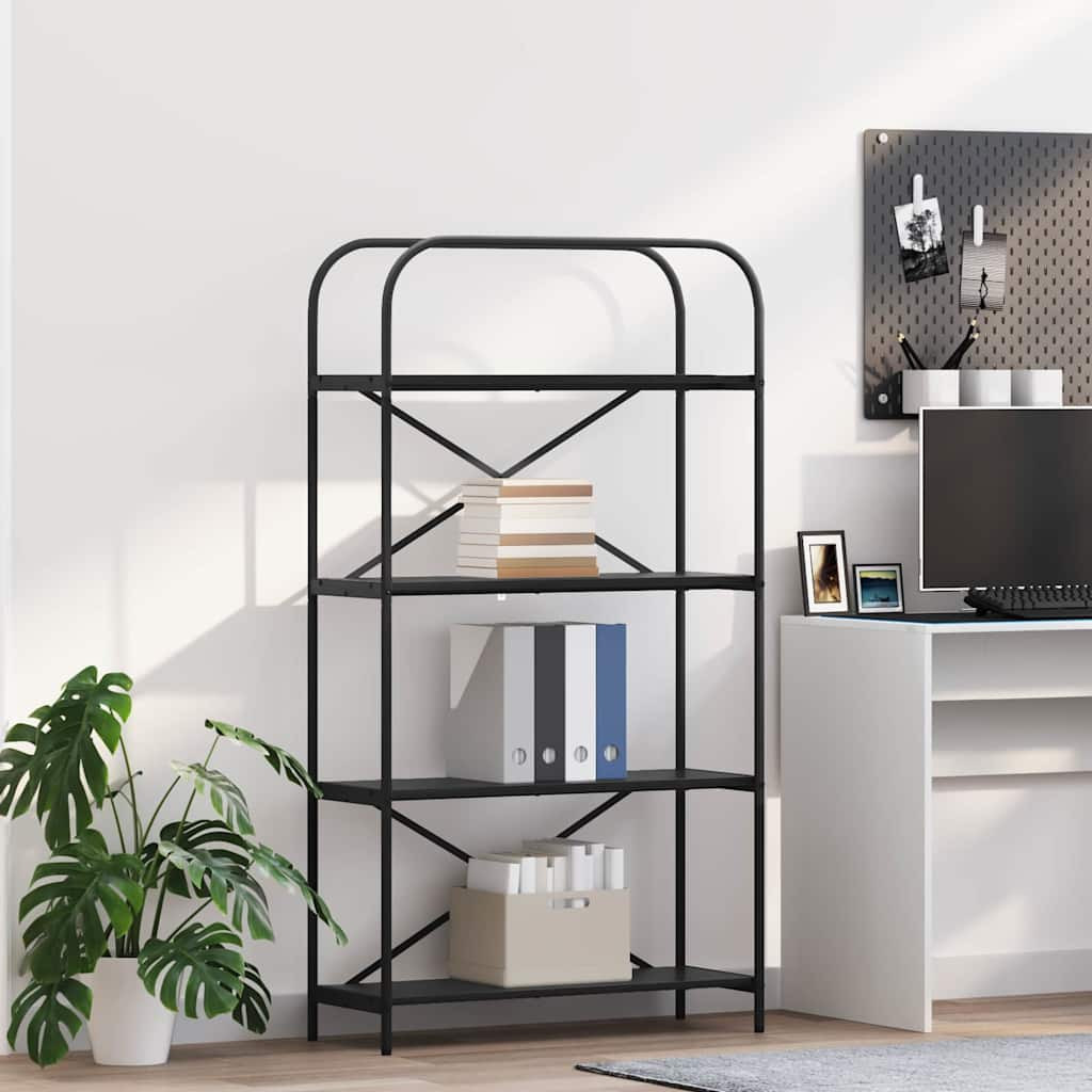 vidaXL Bücherregal Schwarz Eichen-Optik 80 x 30 x 146 cm Holzwerkstoff