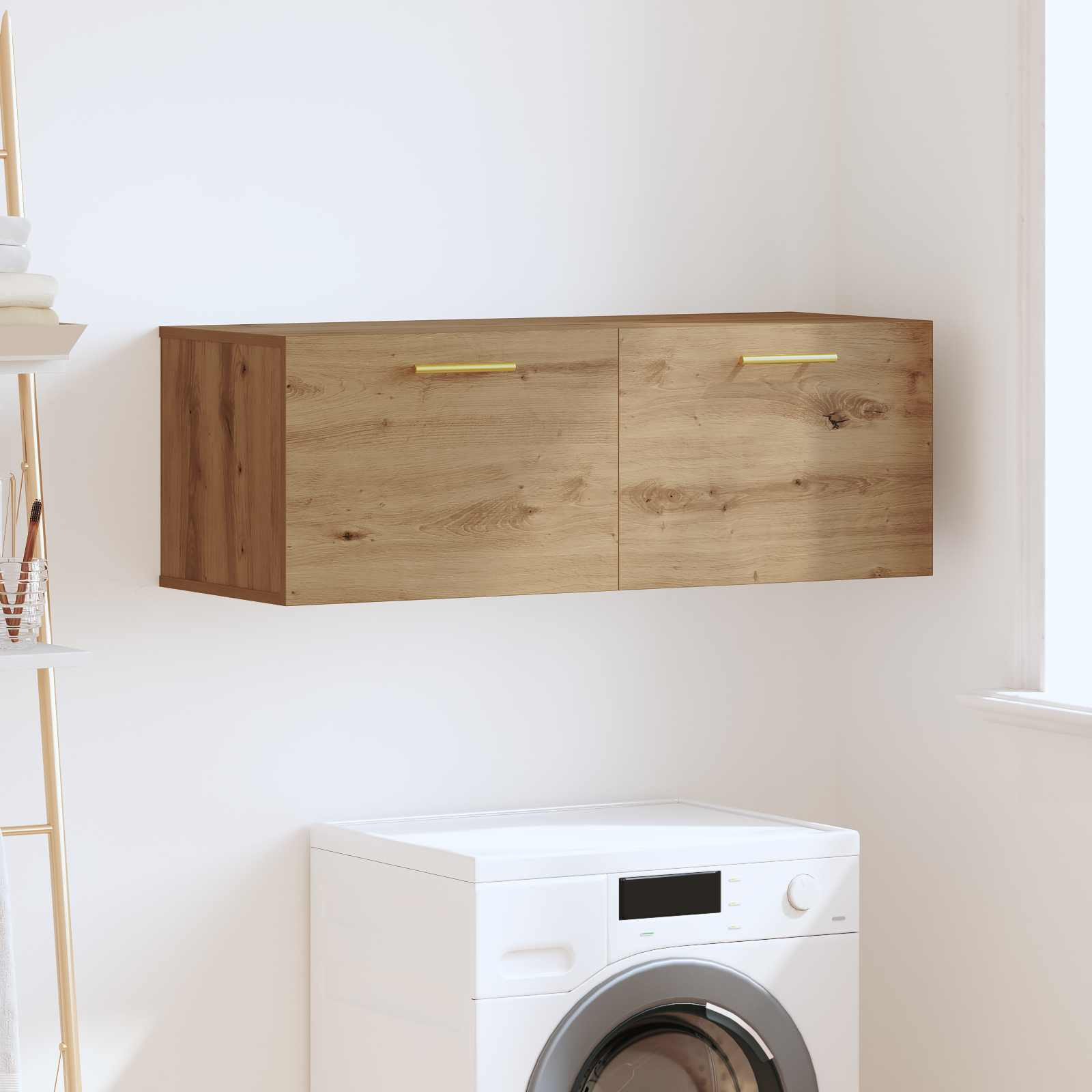 vidaXL Wandschrank 100 x 36,5 x 35 cm Holzwerkstoff Artisan-Eiche