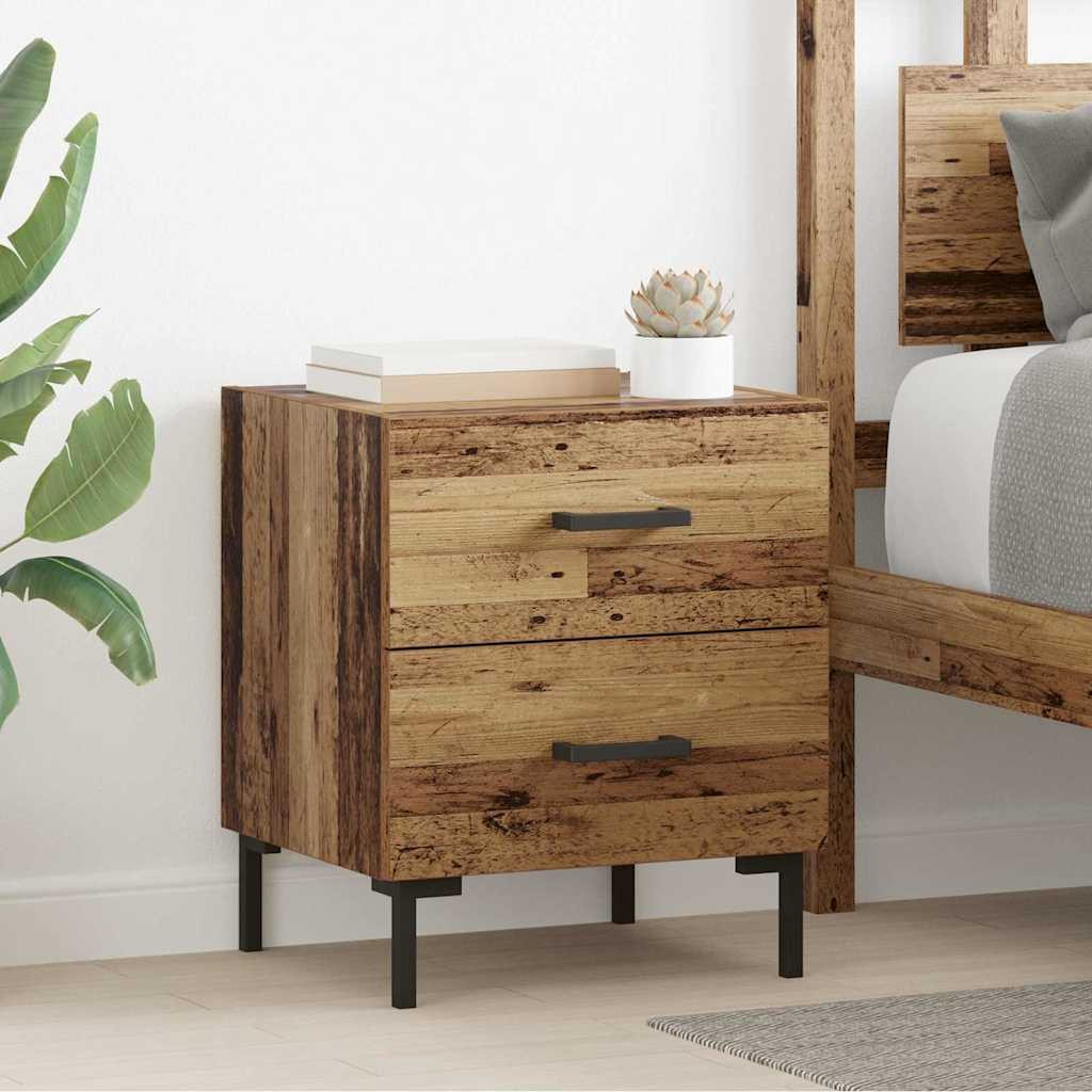vidaXL Nachttisch Altholz 40 x 35 x 47,5 cm Holzwerkstoff