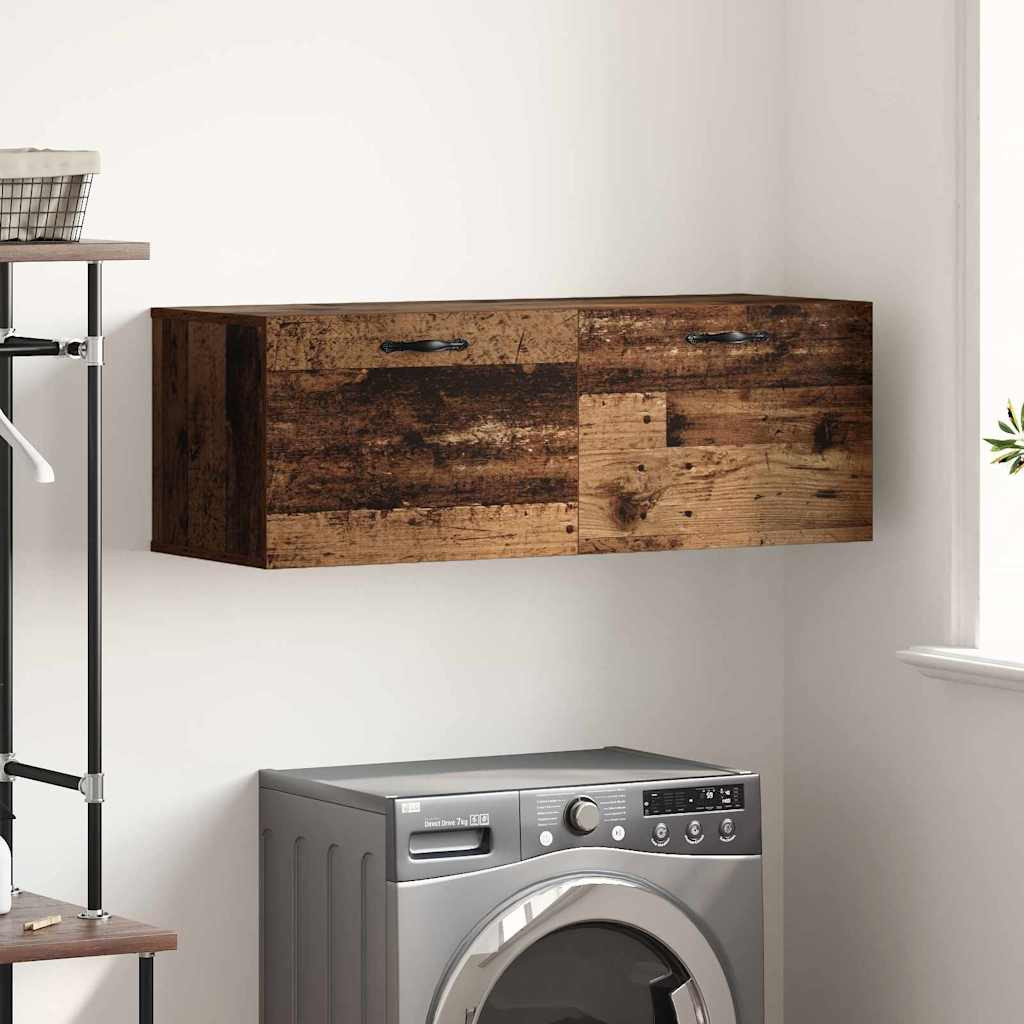 vidaXL Wandschrank Altholz 100 x 36,5 x 35 cm Holzwerkstoff