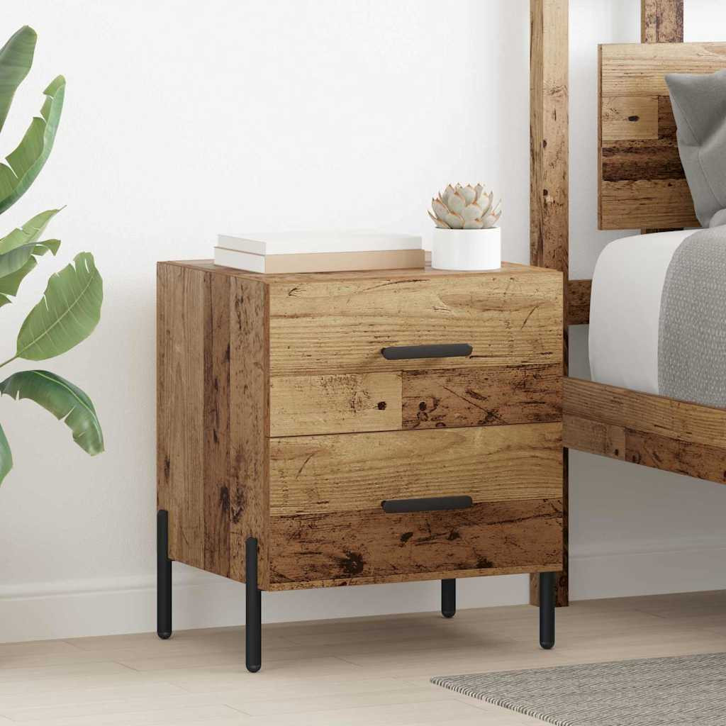 vidaXL Nachttisch Altholz 40 x 35 x 47,5 cm Holzwerkstoff