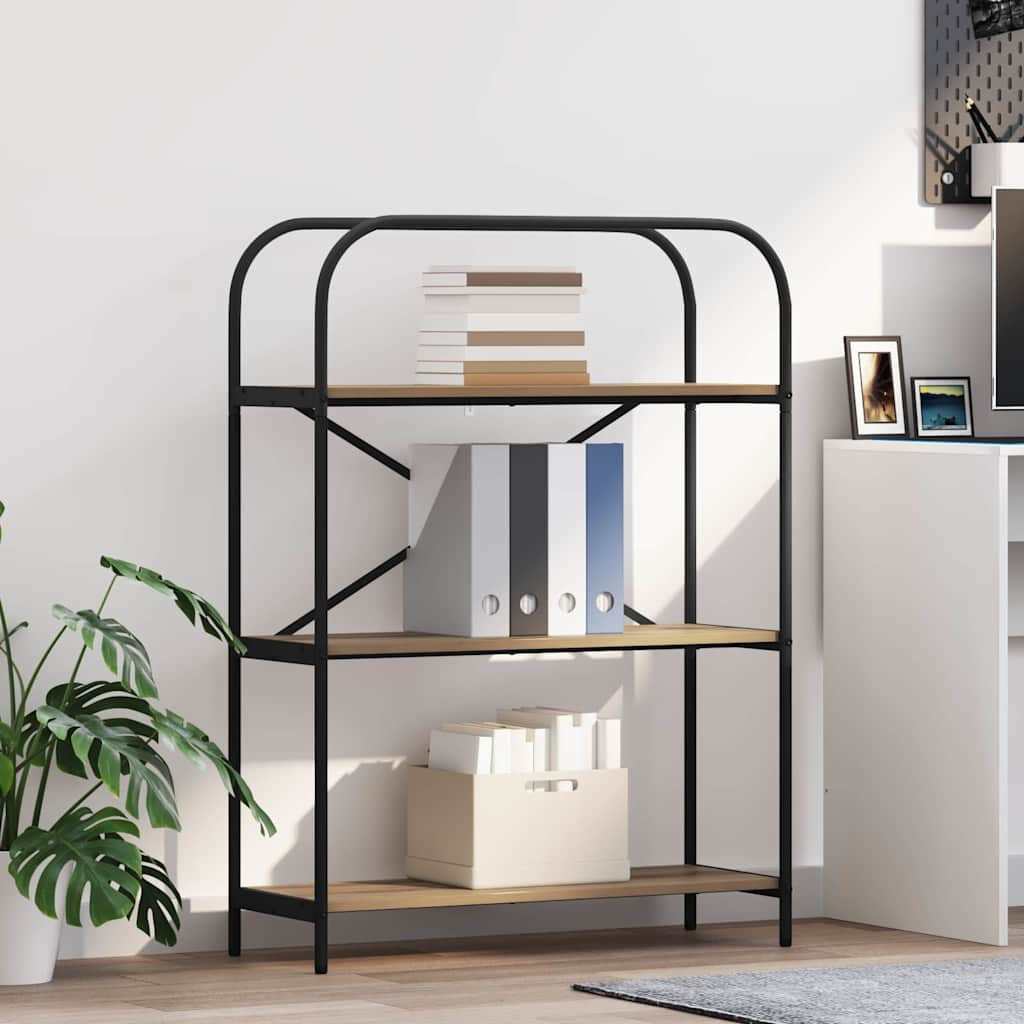 vidaXL Bücherregal 3 Ebenen 80 x 30 x 109 cm Holzwerkstoff