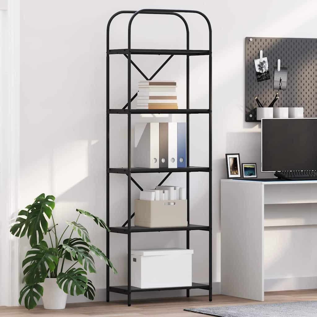vidaXL Bücherregal Schwarz Eichen-Optik 60 x 30 x 183 cm Holzwerkstoff