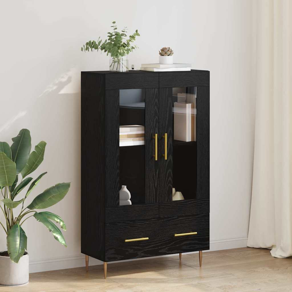 vidaXL Highboard Schwarz Eichen-Optik 69,5 x 31 x 115 cm