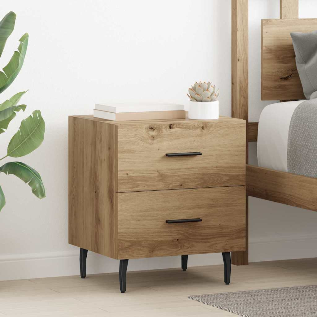 vidaXL Nachttisch 2 Stk. Artisan-Eiche 40 x 35 x 47,5 cm Holzwerkstoff