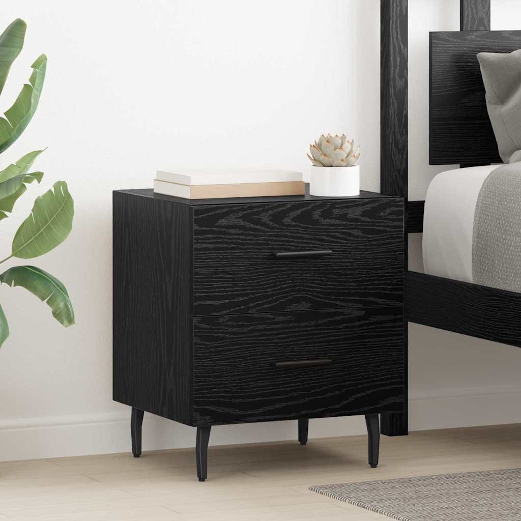 vidaXL Nachttisch Schwarz Eichen-Optik 40 x 35 x 47,5 cm Holzwerkstoff