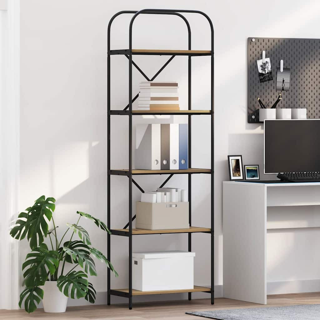 vidaXL Bücherregal 5 Ebenen 60 x 30 x 183 cm Holzwerkstoff
