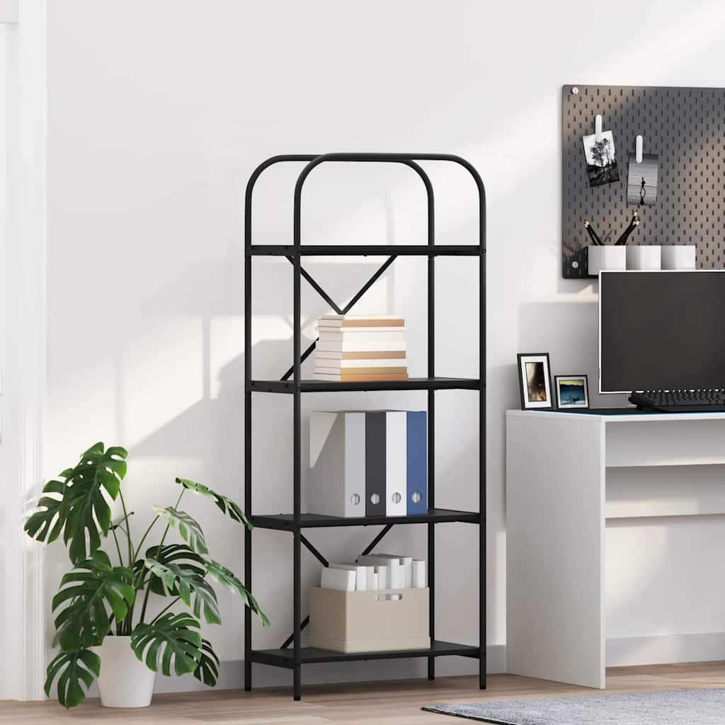 vidaXL Bücherregal Schwarz Eichen-Optik 60 x 30 x 146 cm Holzwerkstoff