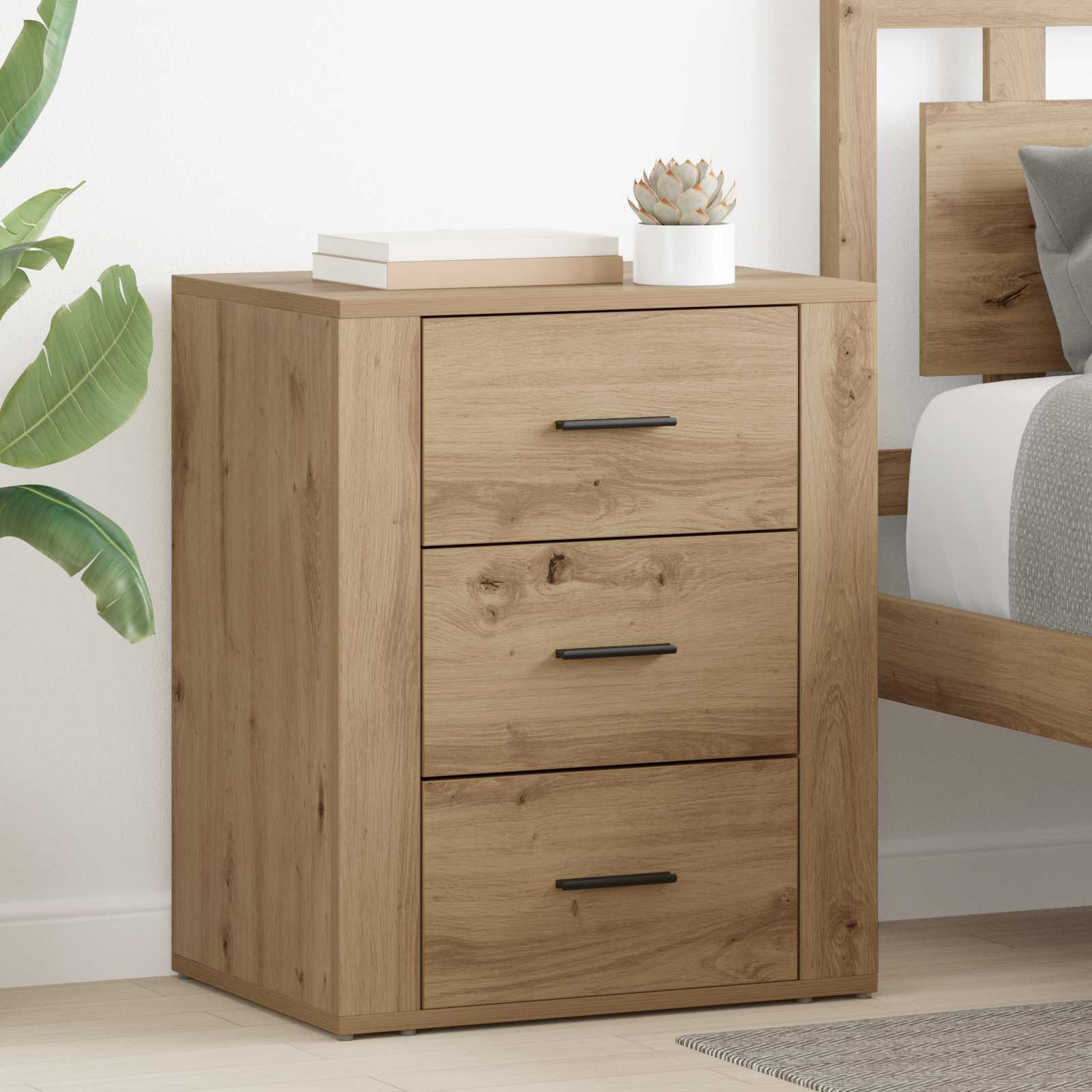 vidaXL Nachttisch Artisan-Eiche 35 x 50 x 60 cm Holzwerkstoff