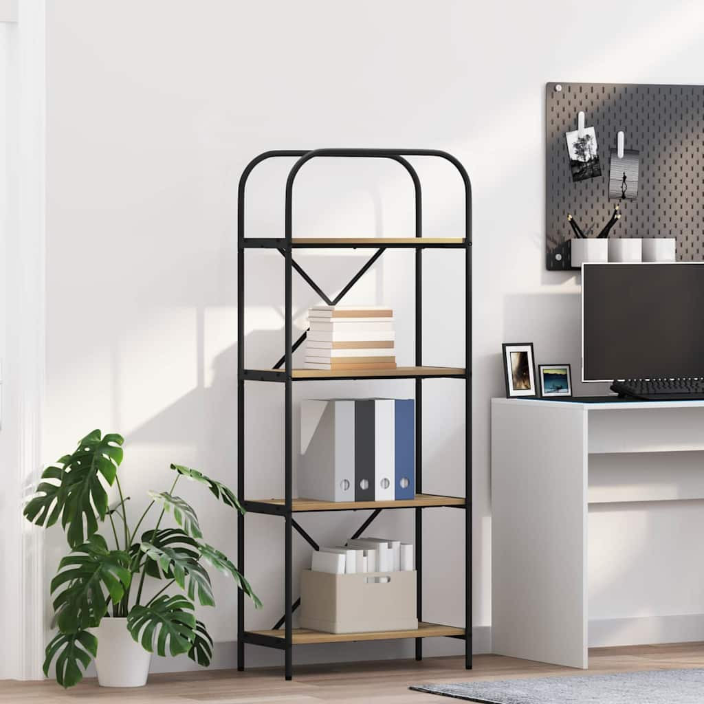 vidaXL Bücherregal 4 Ebenen 60 x 30 x 146 cm Holzwerkstoff