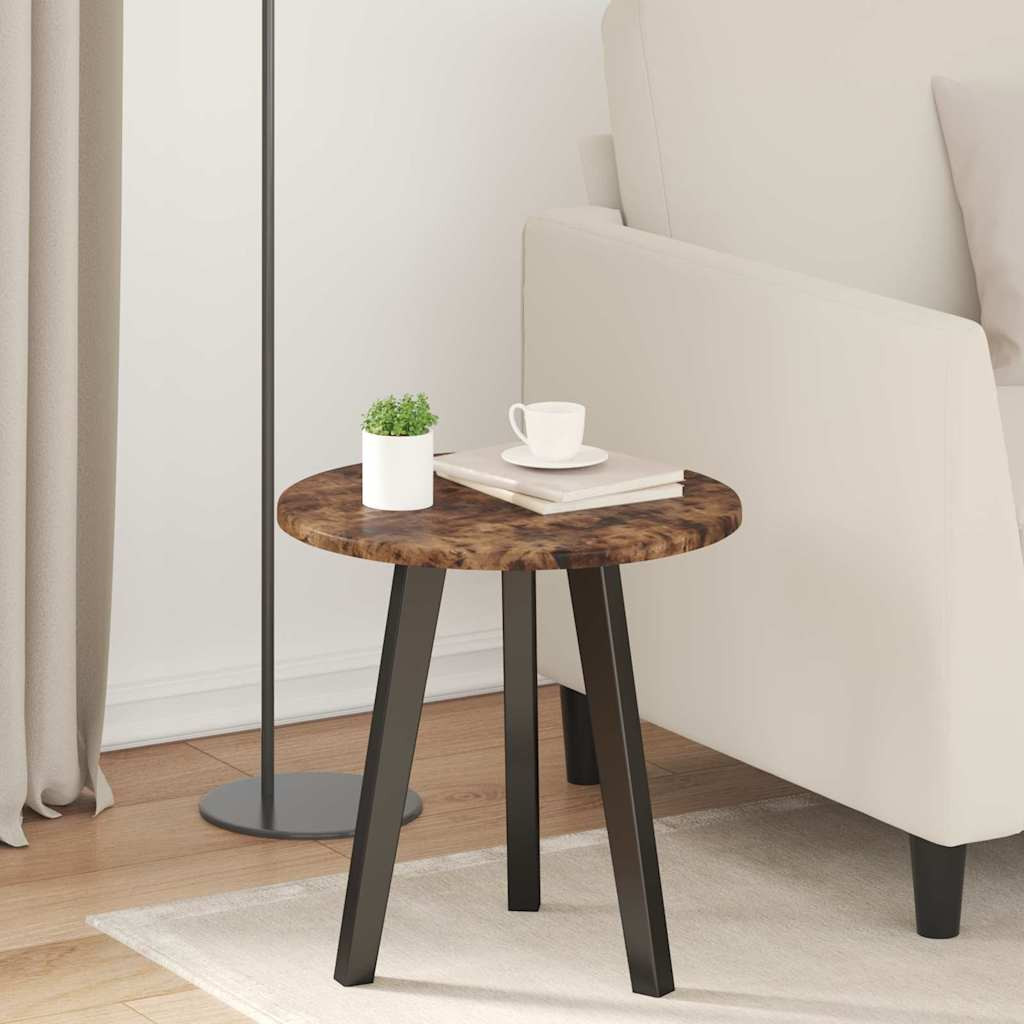 vidaXL Tischplatte Ø 40 x 1,5 cm Rund Holzwerkstoff Raucheiche